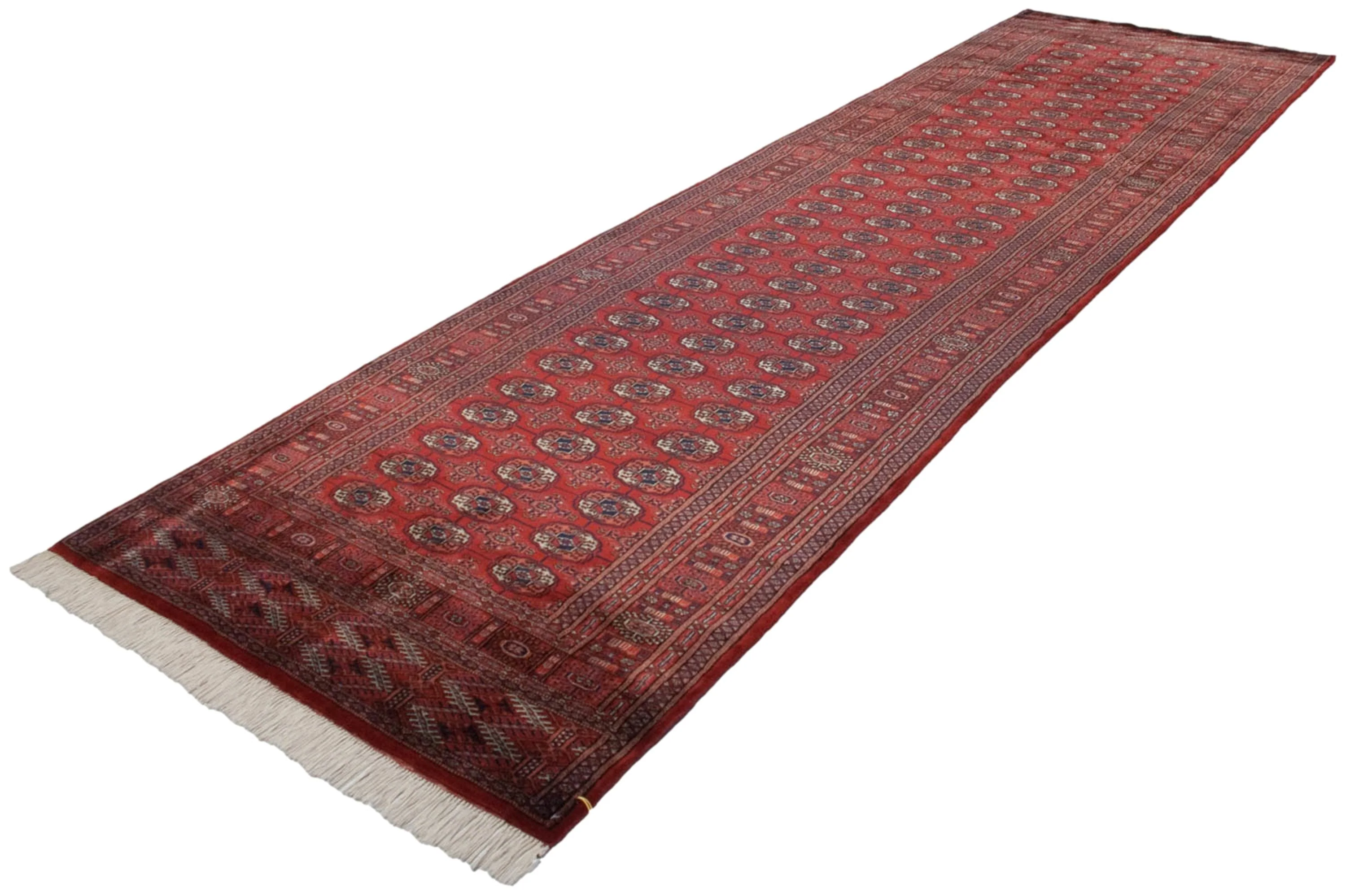4x13.5 Vintage Fine Bokhara Rug Runner - Image 13