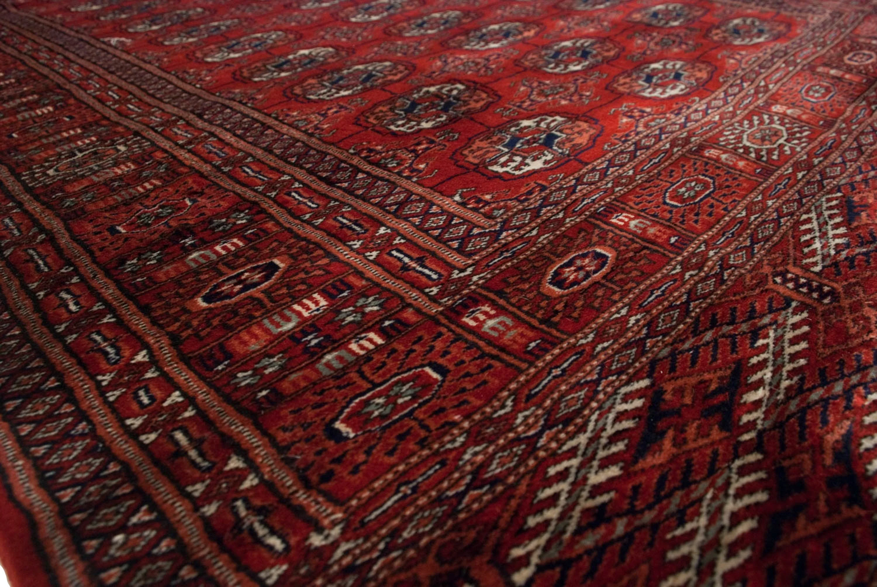 4x13.5 Vintage Fine Bokhara Rug Runner - Image 15