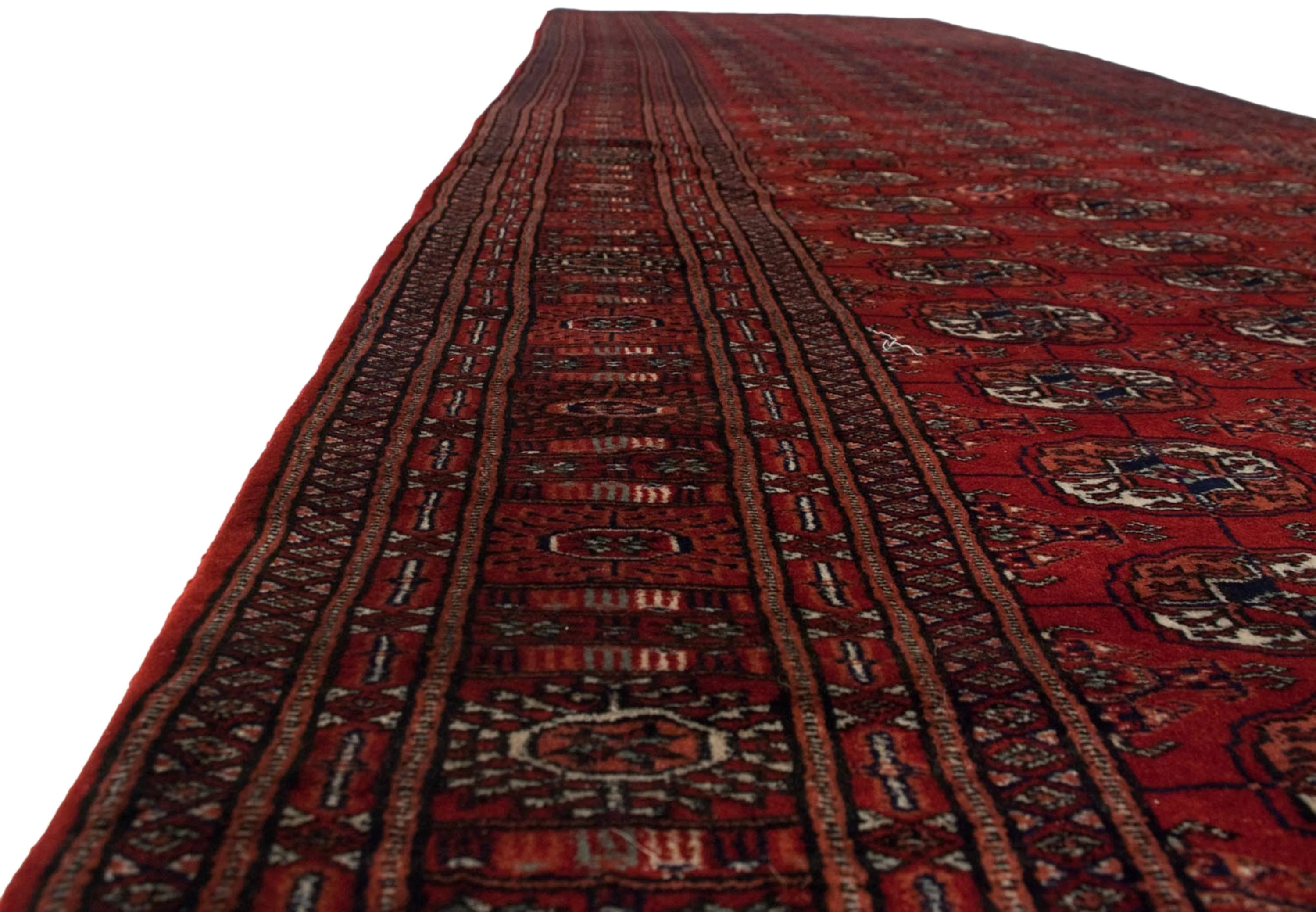 4x13.5 Vintage Fine Bokhara Rug Runner - Image 16