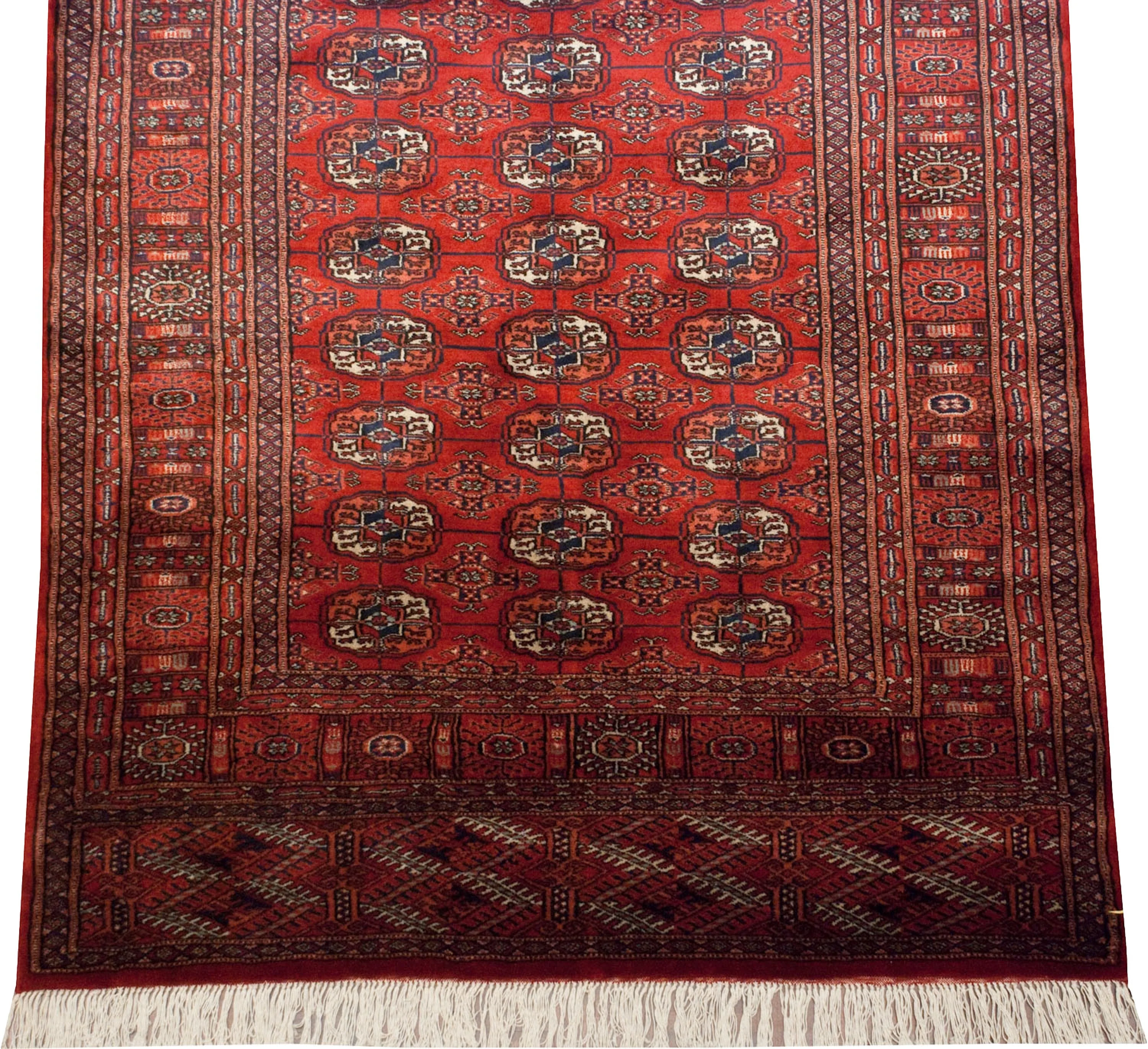 4x13.5 Vintage Fine Bokhara Rug Runner - Image 18