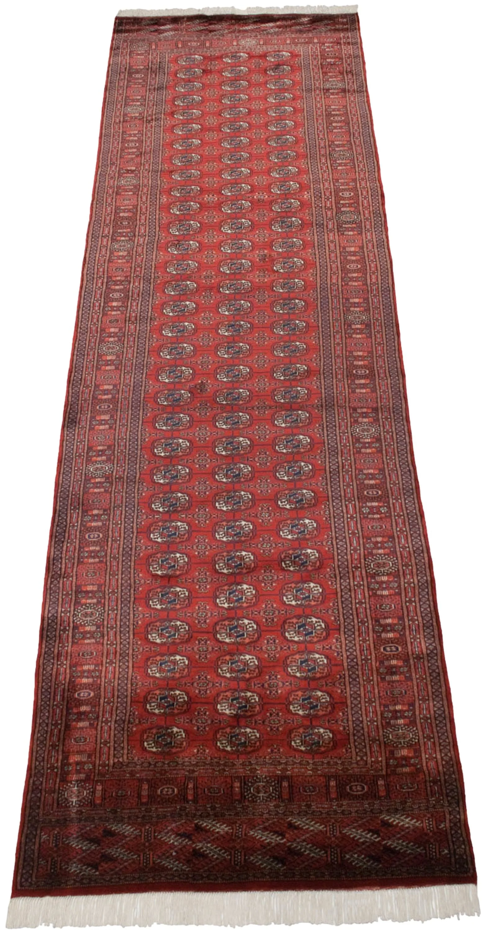 4x13.5 Vintage Fine Bokhara Rug Runner - Image 3