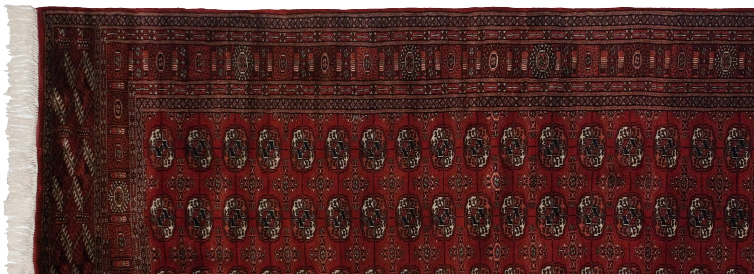 4x13.5 Vintage Fine Bokhara Rug Runner - Image 4