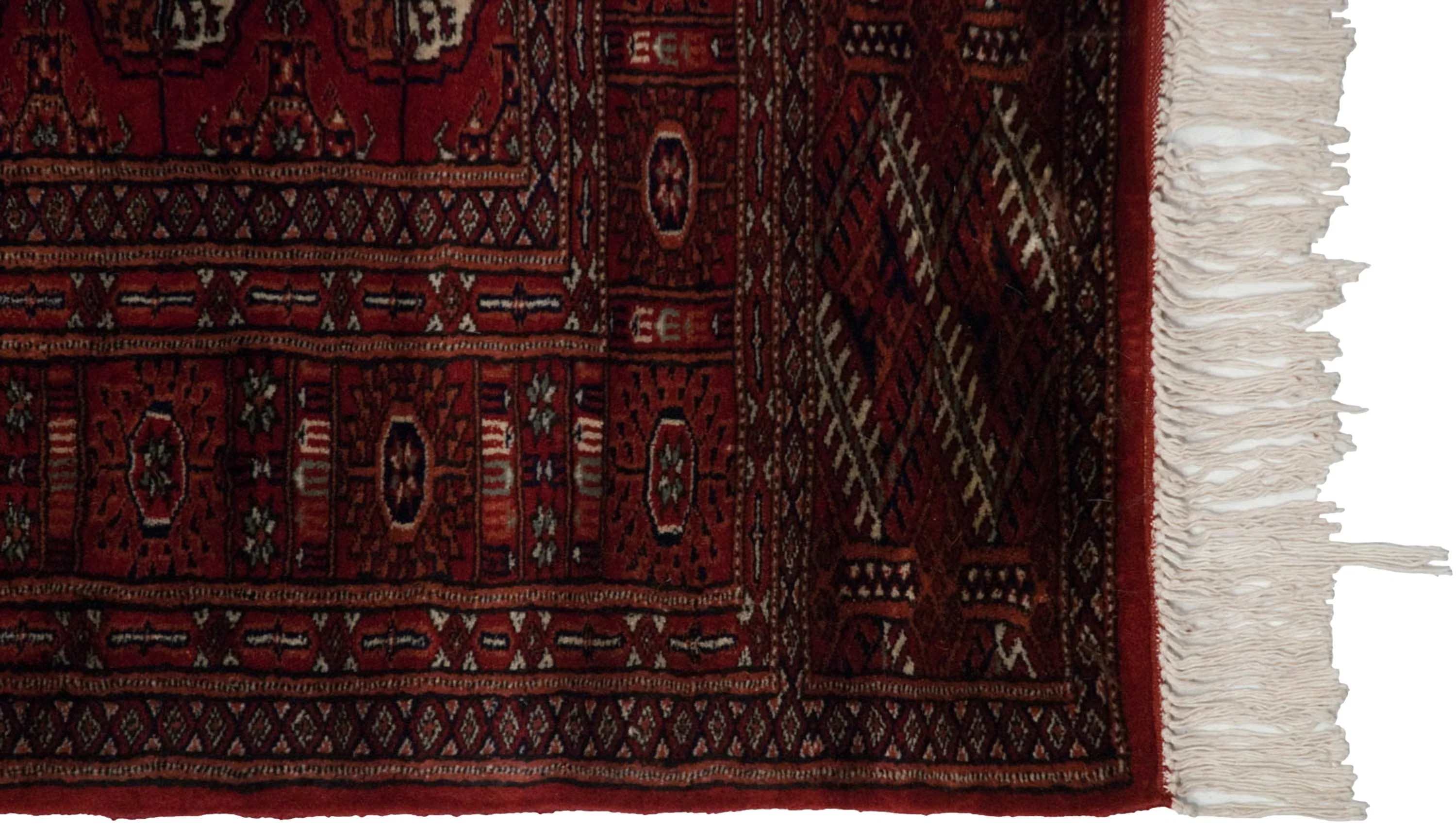 4x13.5 Vintage Fine Bokhara Rug Runner - Image 5