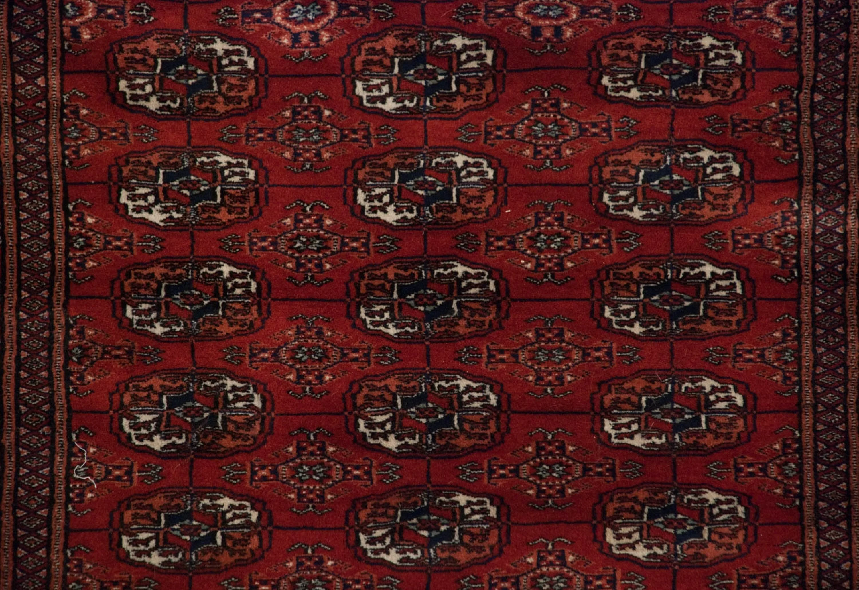 4x13.5 Vintage Fine Bokhara Rug Runner - Image 6
