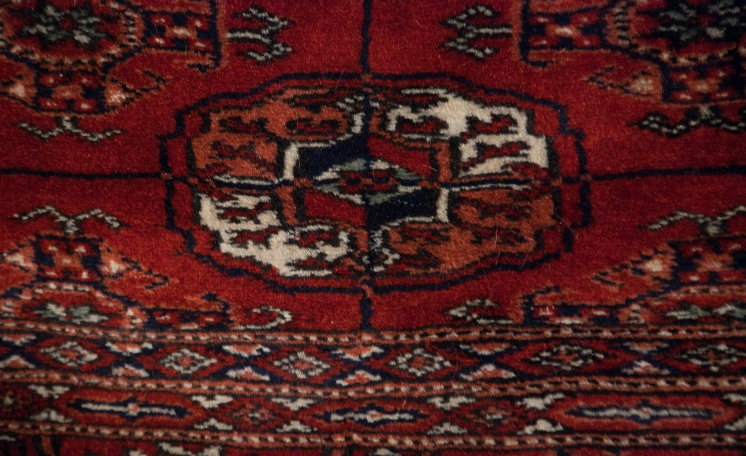 4x13.5 Vintage Fine Bokhara Rug Runner - Image 8