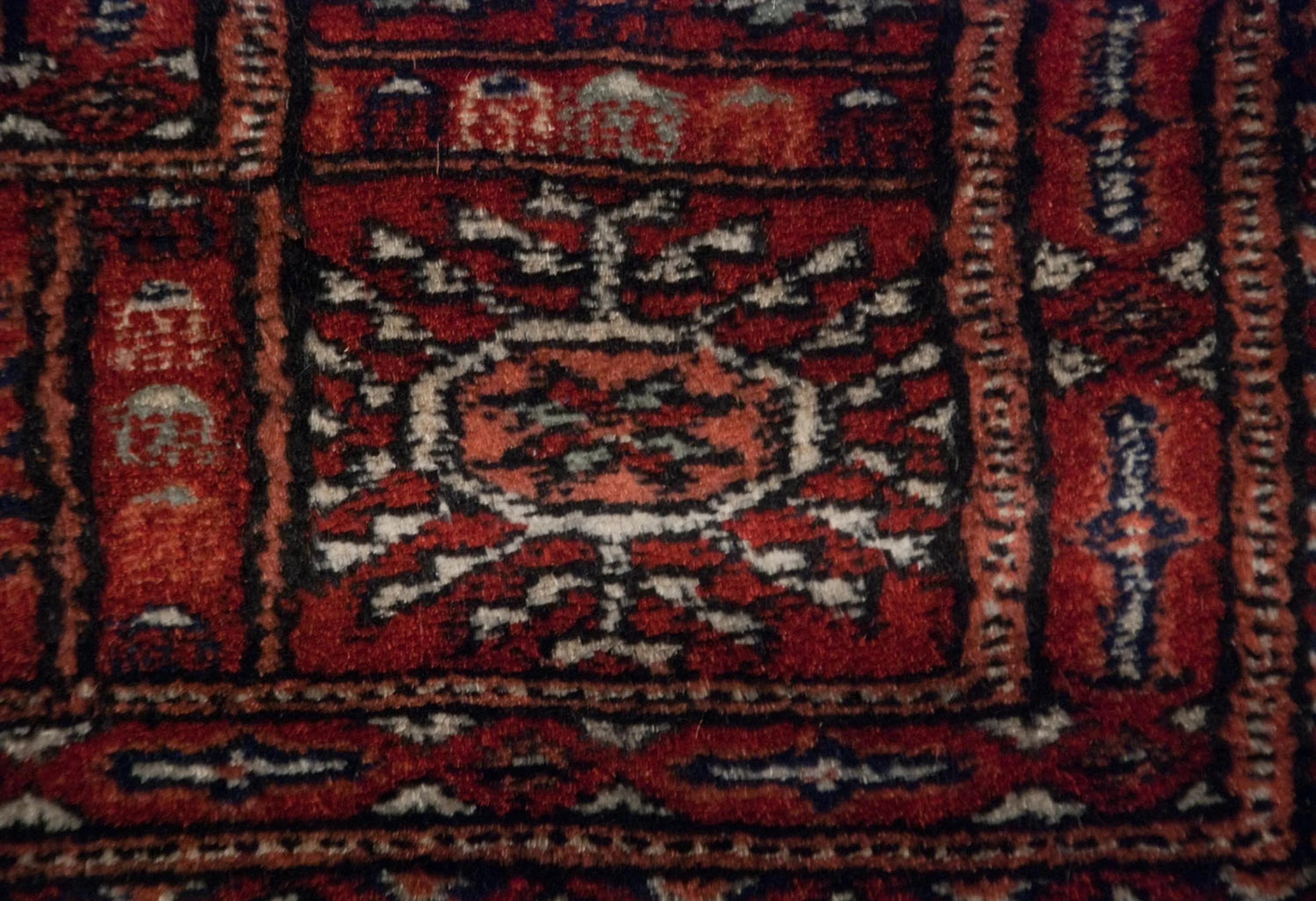 4x13.5 Vintage Fine Bokhara Rug Runner - Image 9