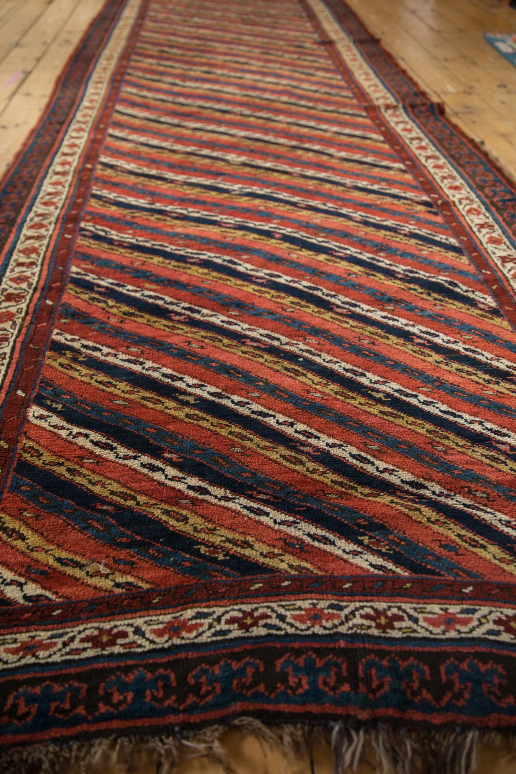 4x14 Antique Kurdish Rug Runner - Image 6