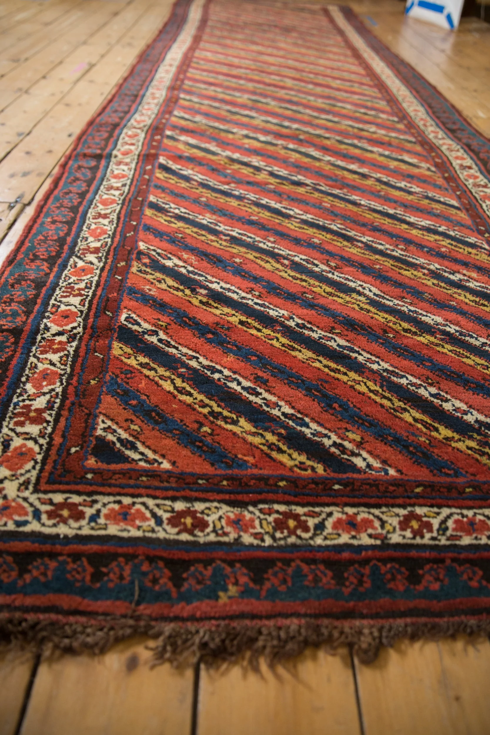 4x14 Antique Kurdish Rug Runner - Image 7