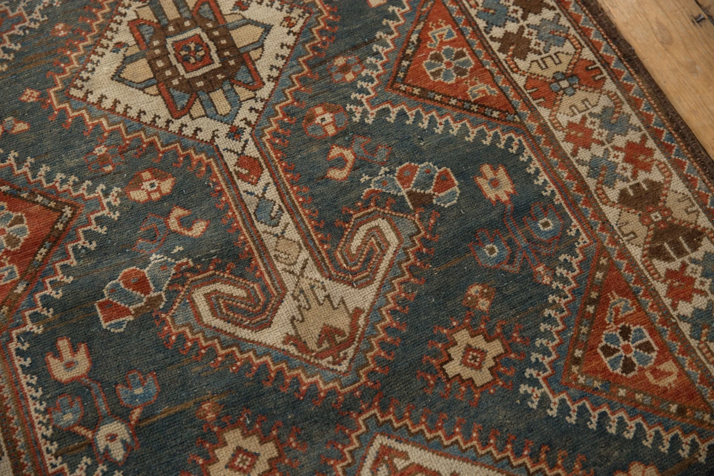 4x14 Vintage Distressed Hamadan Rug Runner - Image 10
