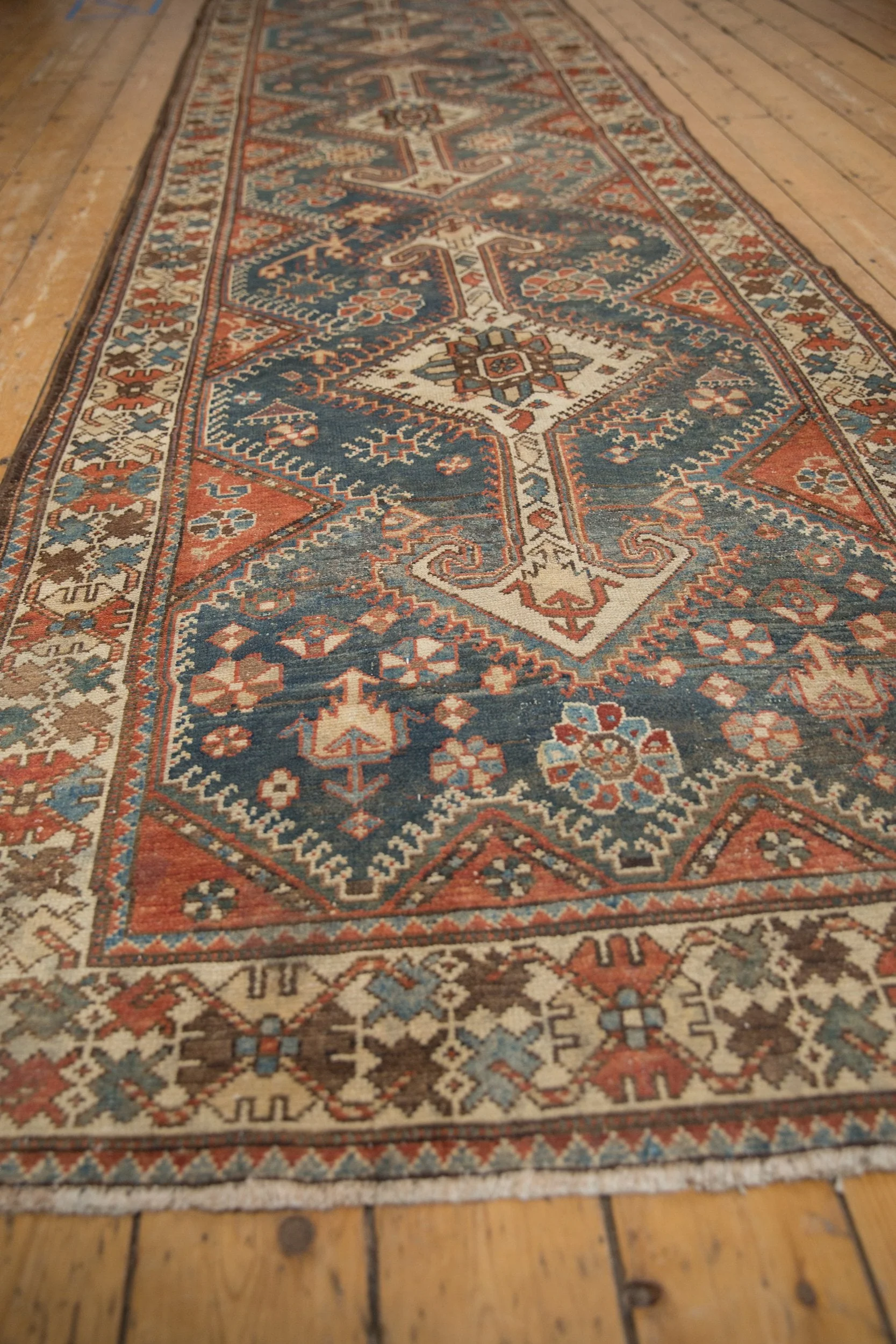 4x14 Vintage Distressed Hamadan Rug Runner - Image 3