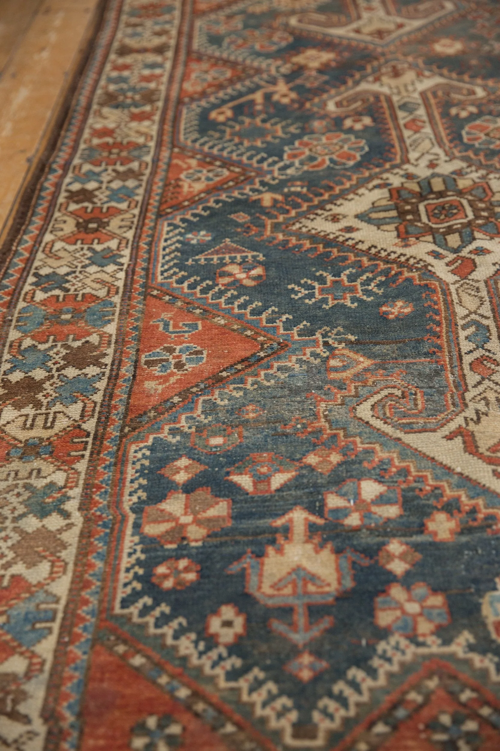 4x14 Vintage Distressed Hamadan Rug Runner - Image 4