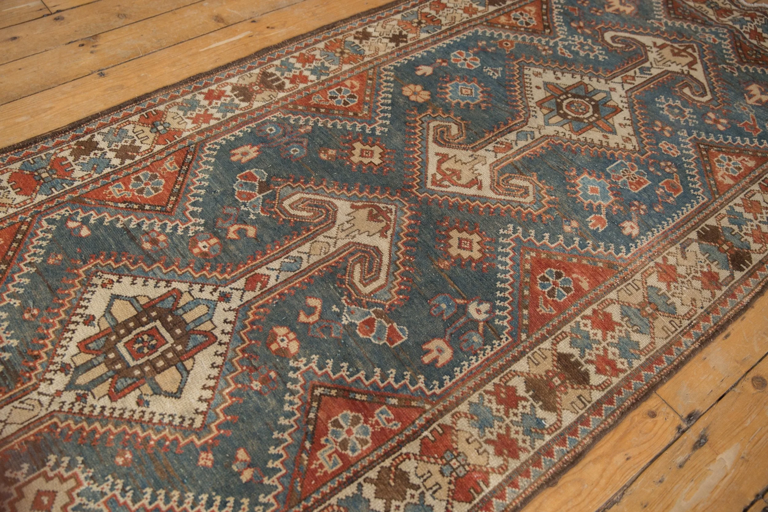 4x14 Vintage Distressed Hamadan Rug Runner - Image 6
