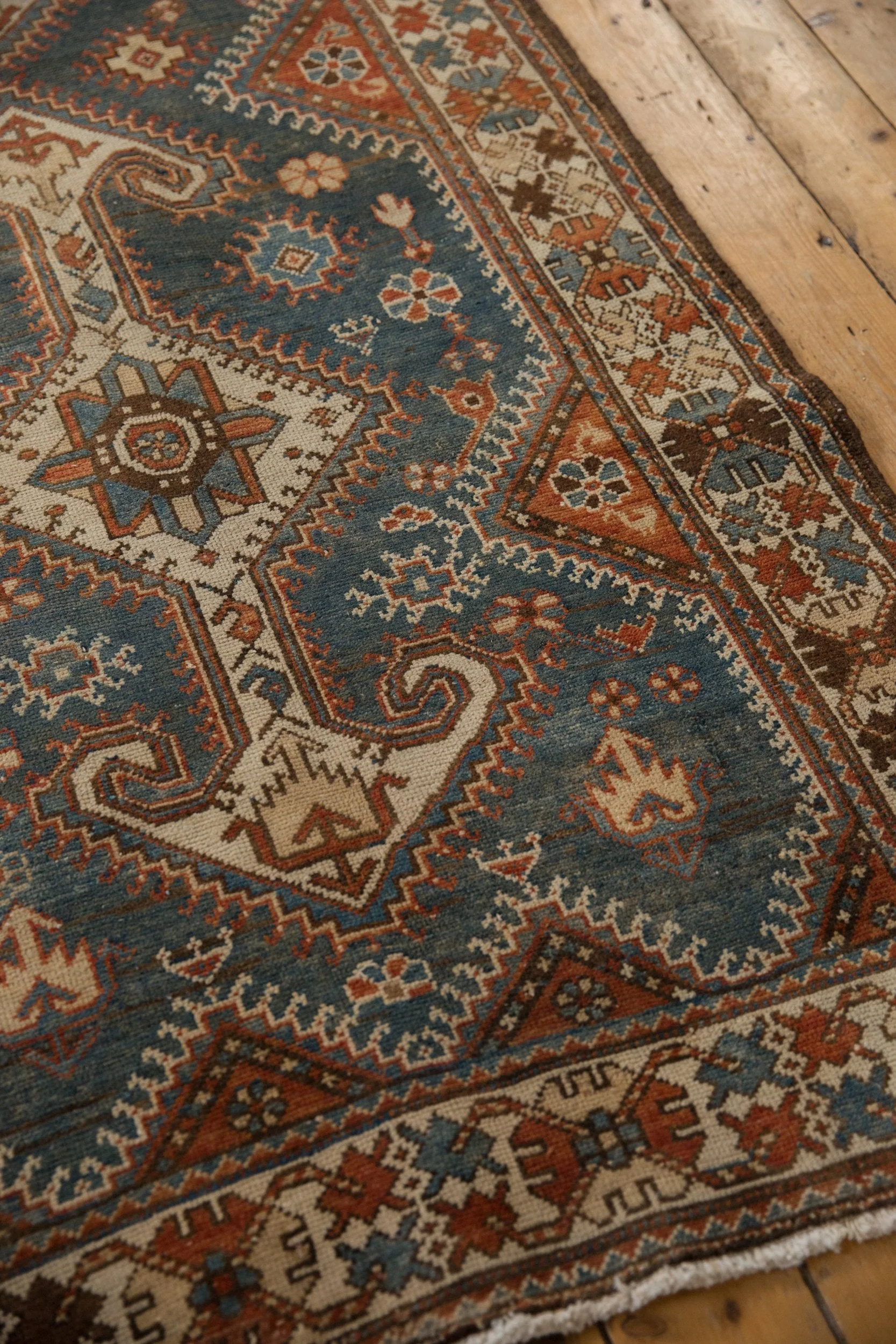 4x14 Vintage Distressed Hamadan Rug Runner - Image 9