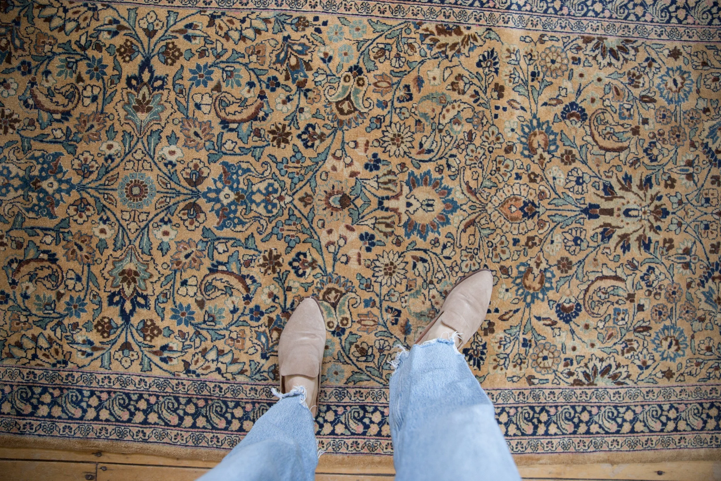 4x16 Vintage Tea Washed Meshed Rug Runner - Image 2