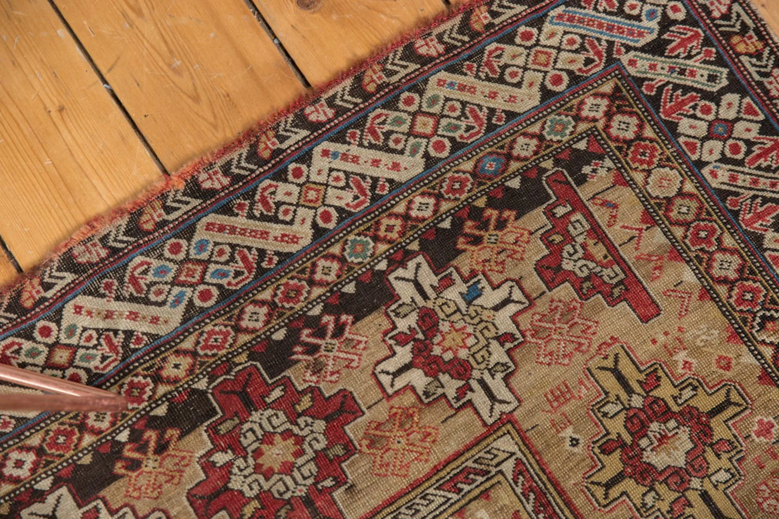 4x4.5 Antique Caucasian Square Rug - Image 10