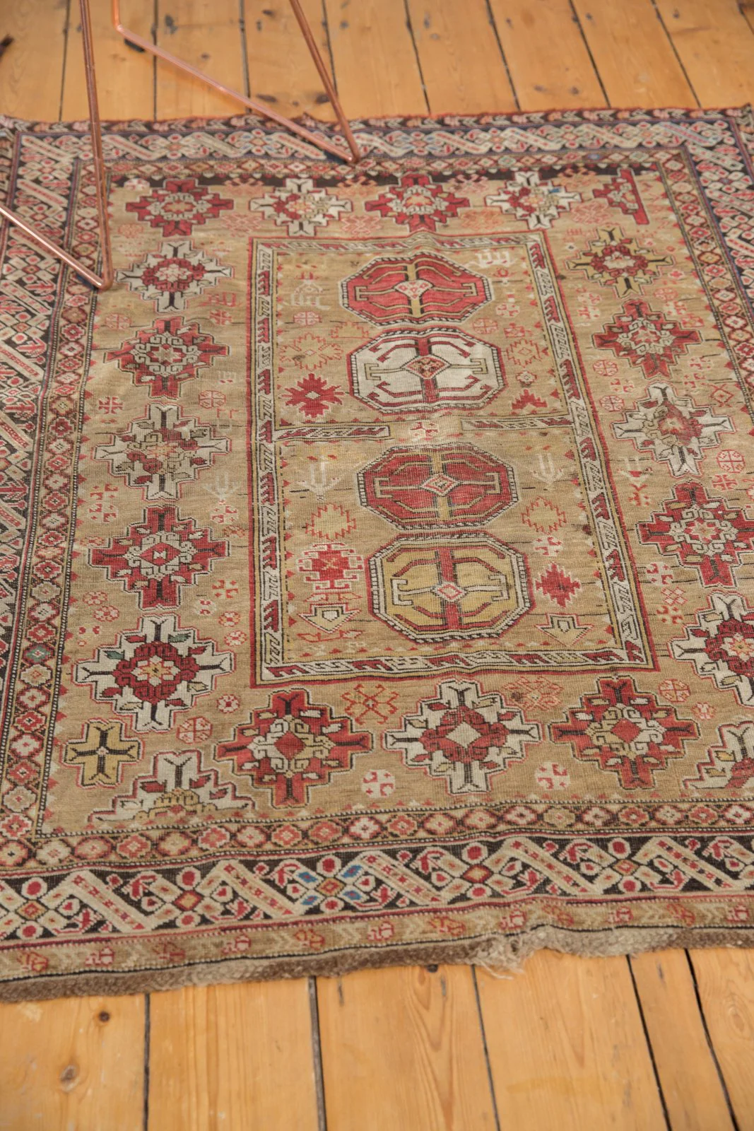 4x4.5 Antique Caucasian Square Rug - Image 5