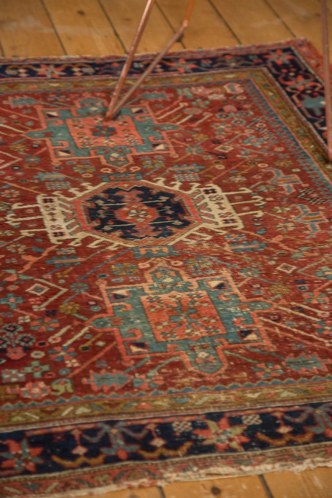 4x4.5 Antique Fine Karaja Square Rug - Image 10
