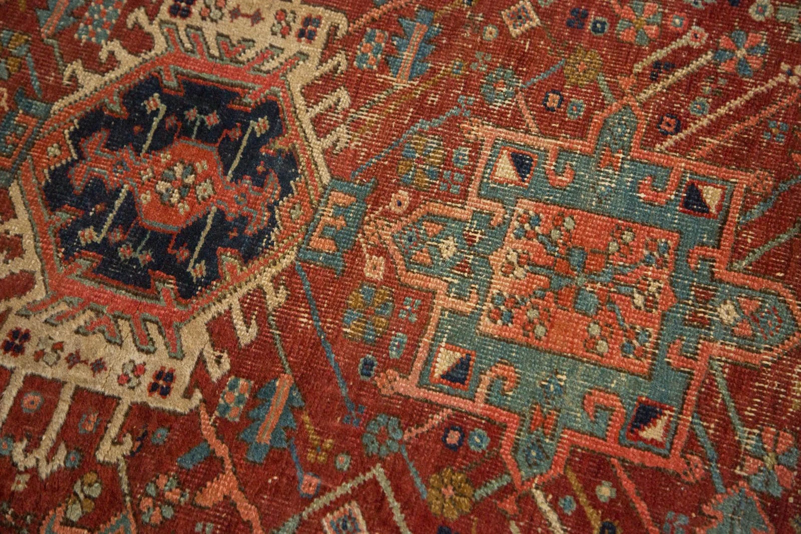 4x4.5 Antique Fine Karaja Square Rug - Image 11