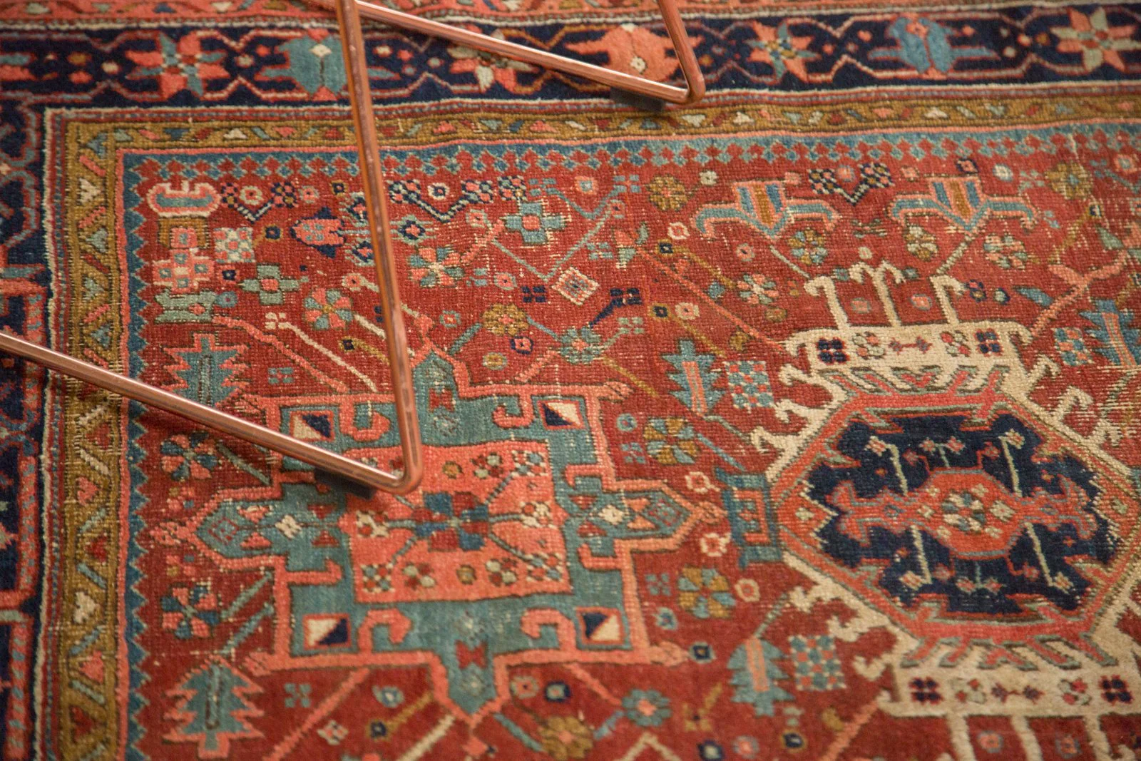 4x4.5 Antique Fine Karaja Square Rug - Image 8