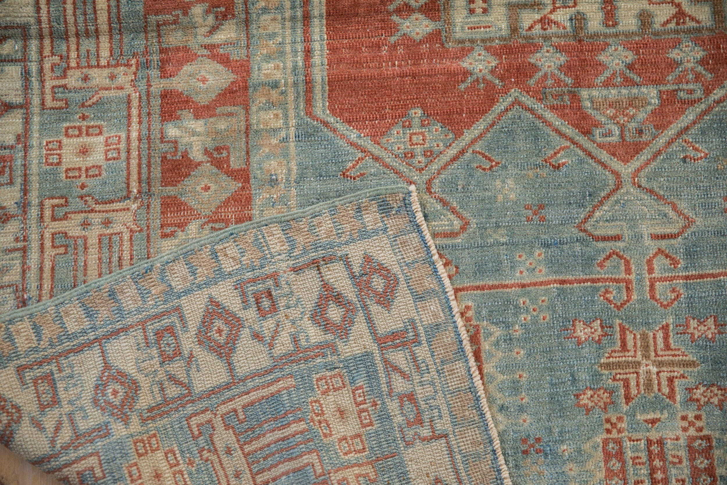 4x4.5 Vintage Distressed Oushak Square Rug - Image 10