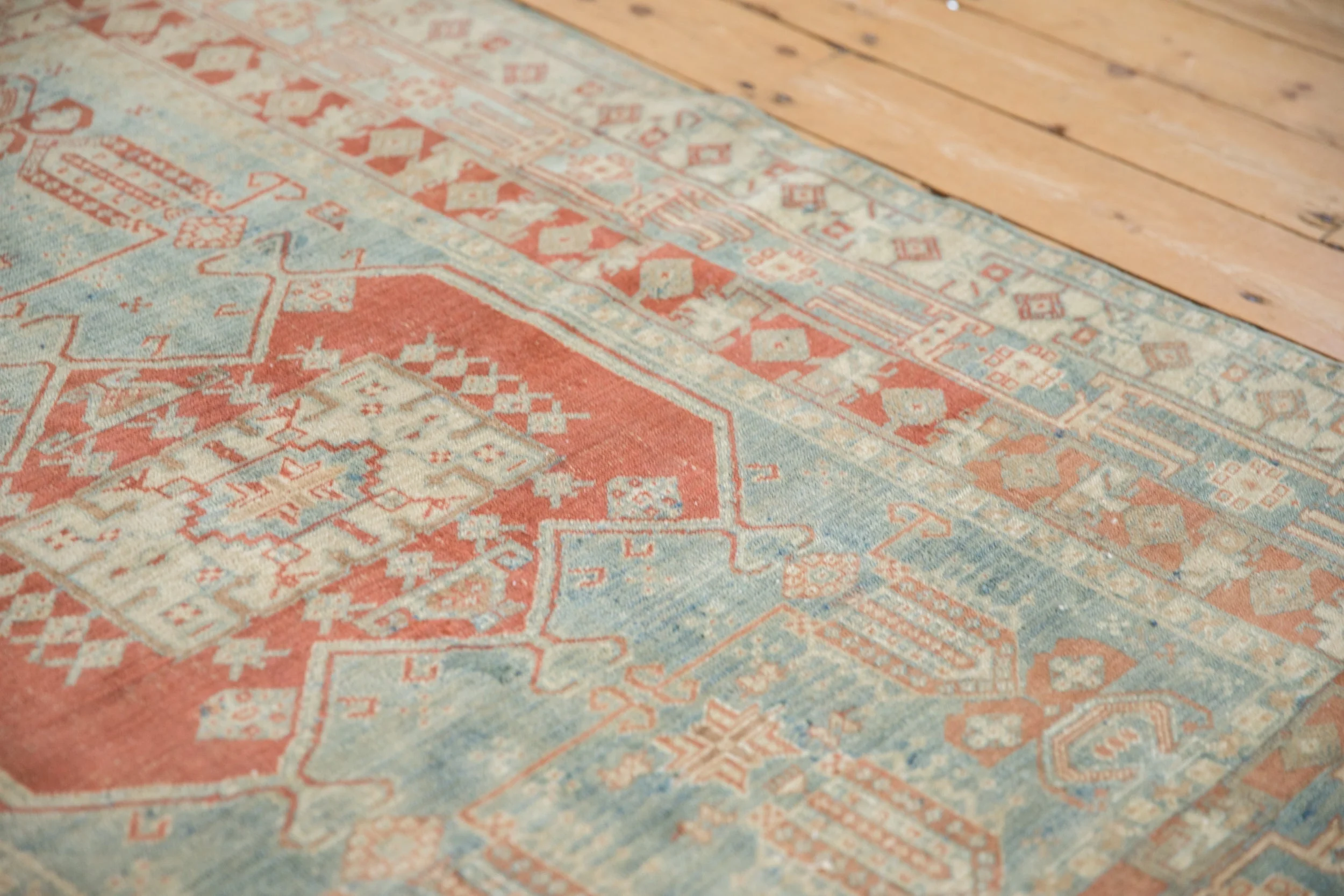 4x4.5 Vintage Distressed Oushak Square Rug - Image 5
