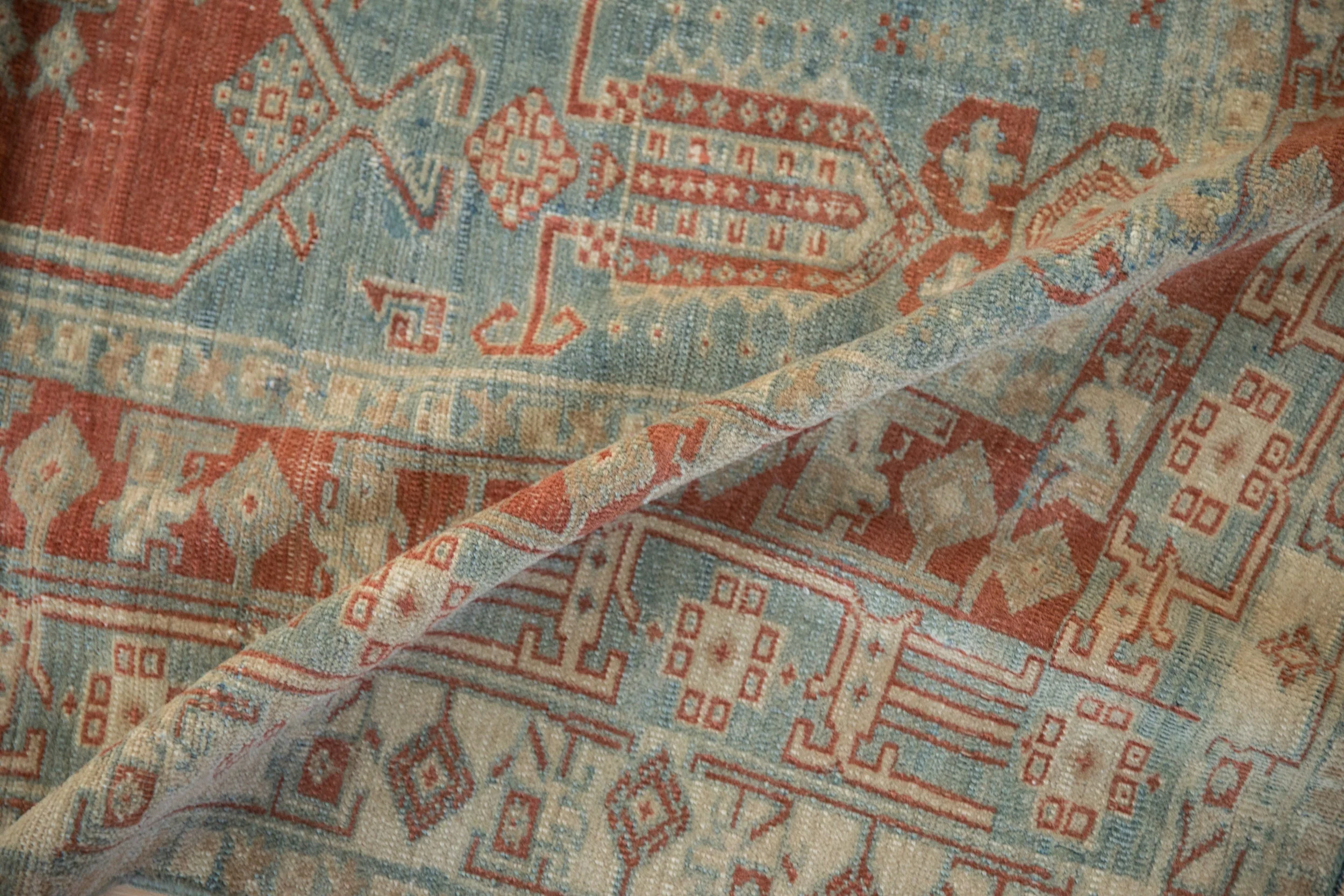 4x4.5 Vintage Distressed Oushak Square Rug - Image 9