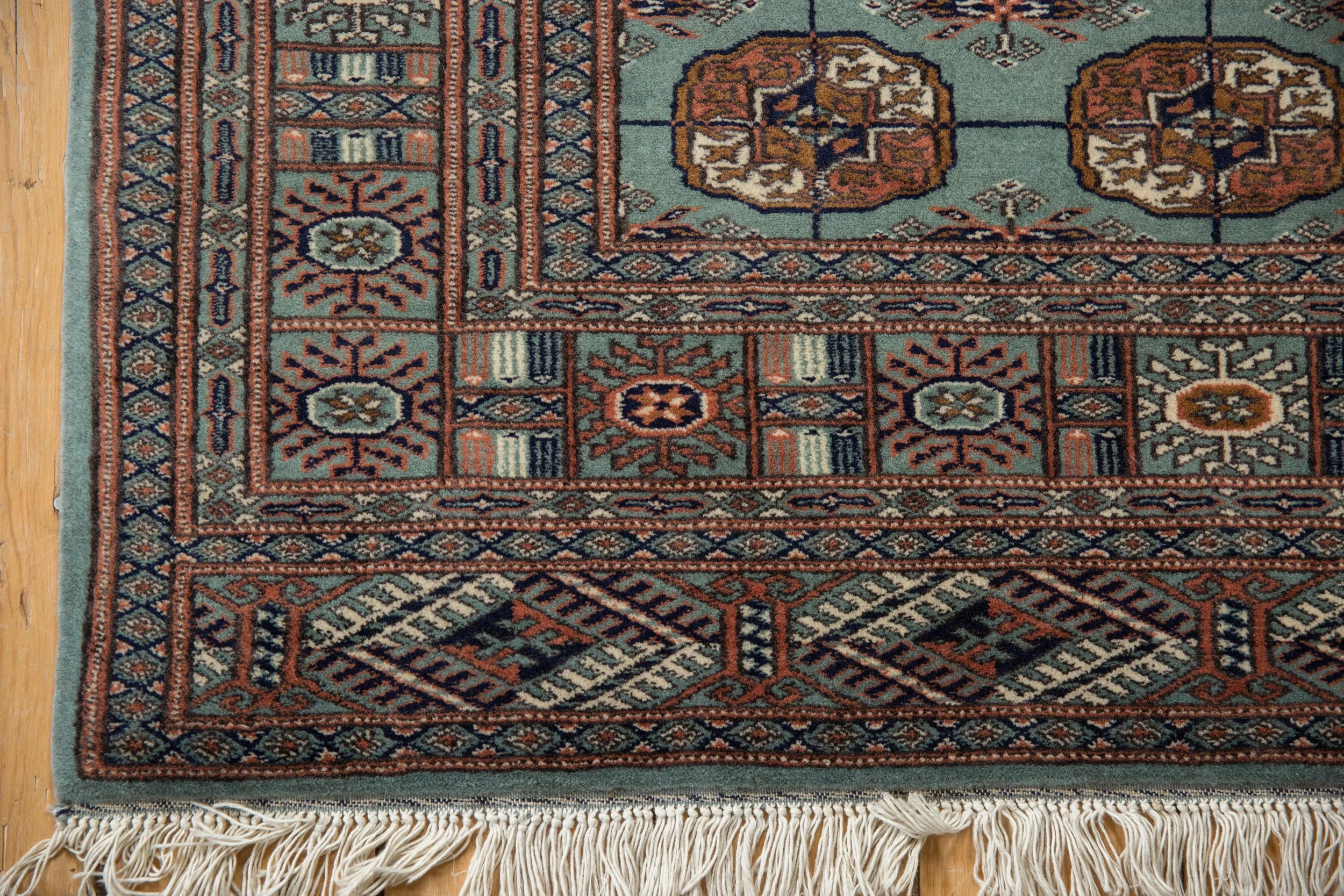 4x4.5 Vintage Fine Bokhara Square Rug - Image 7