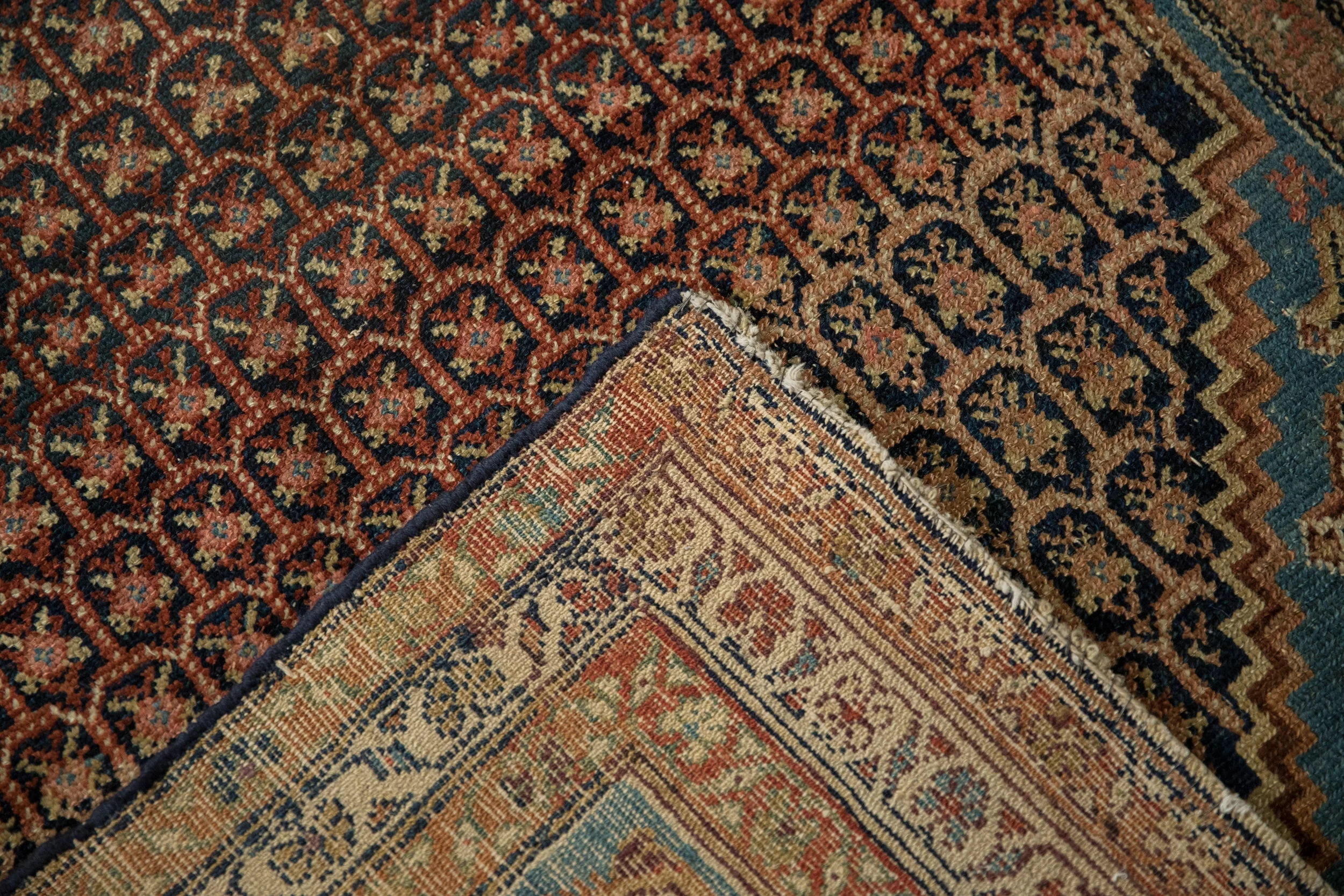4x5.5 Antique Distressed Hamadan Rug - Image 11