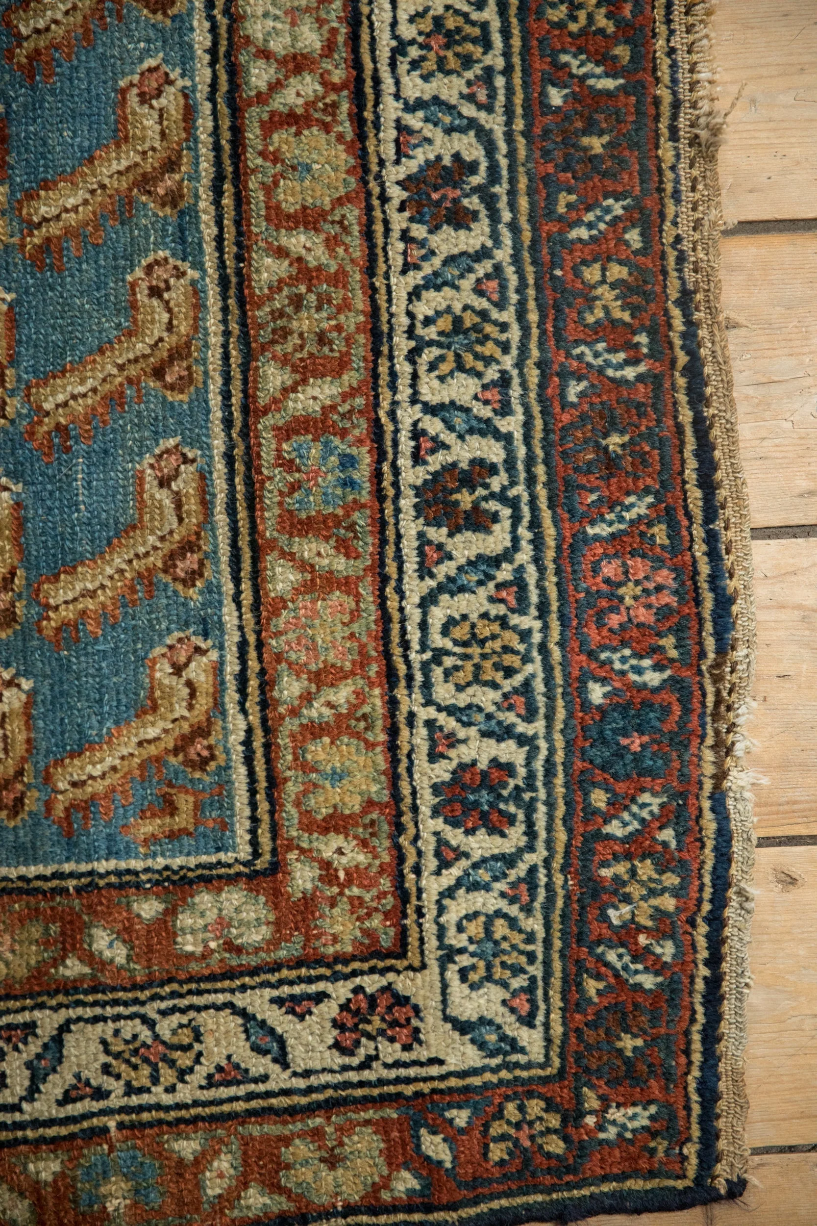 4x5.5 Antique Distressed Hamadan Rug - Image 4