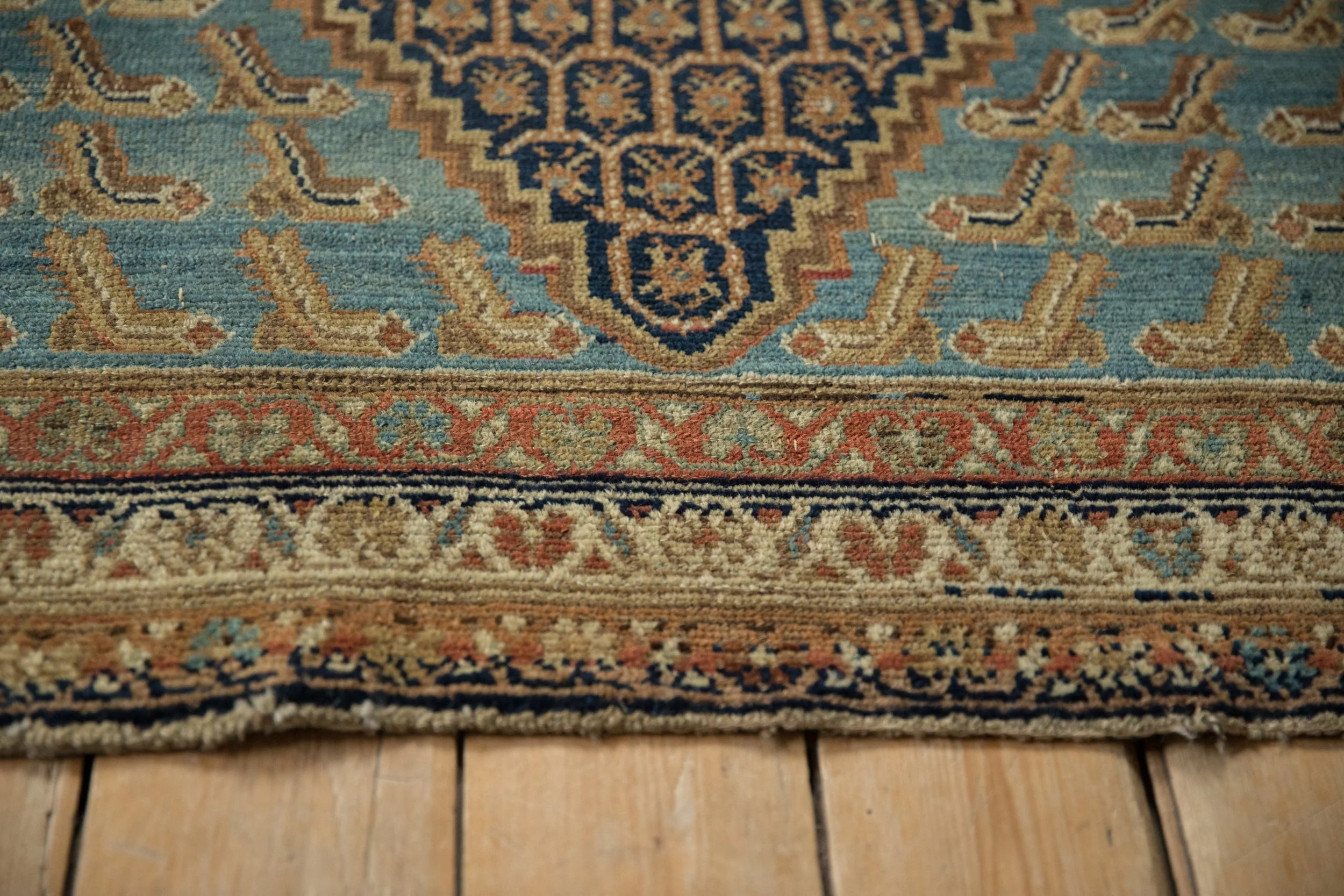 4x5.5 Antique Distressed Hamadan Rug - Image 9