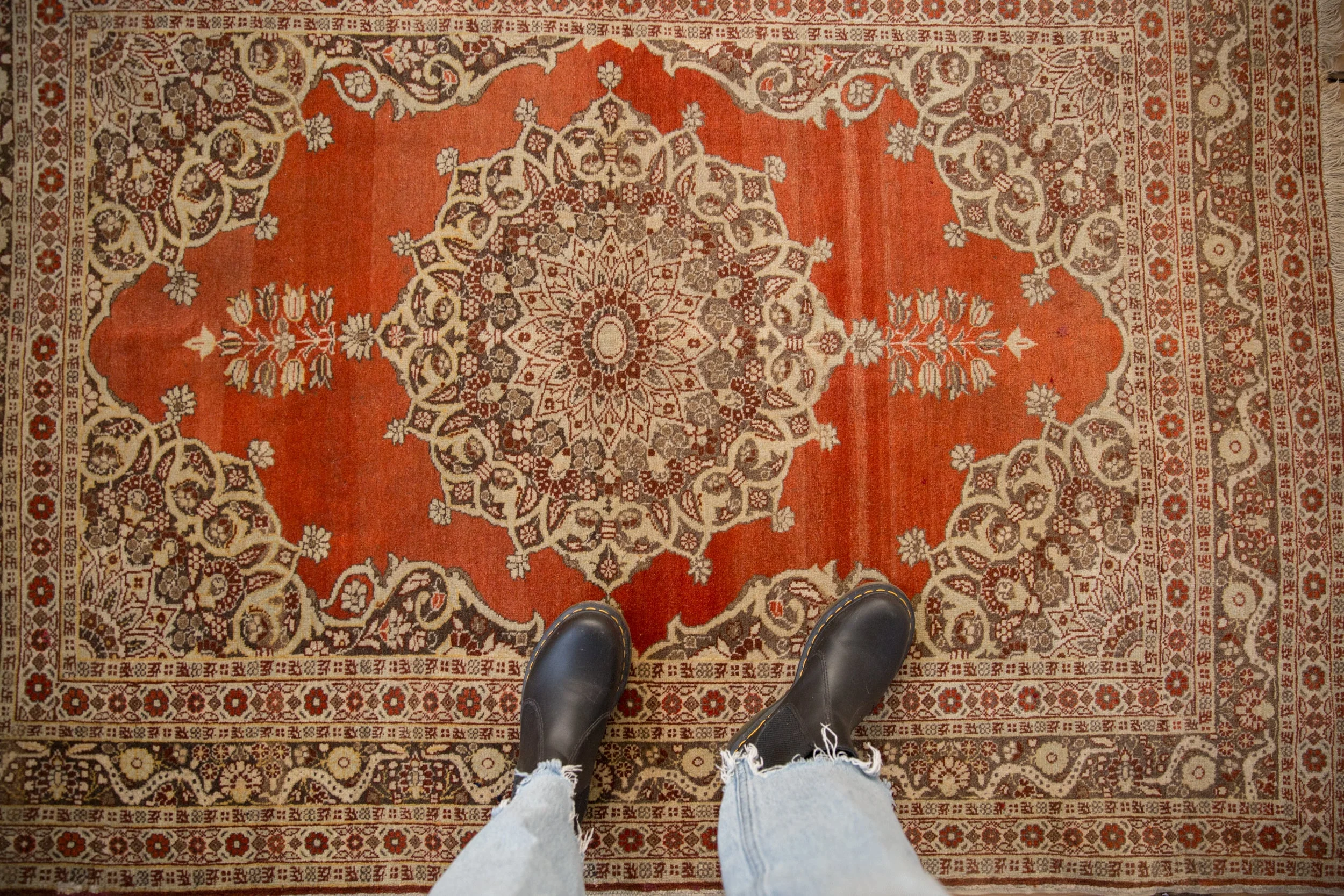 4x5.5 Antique Haji Jalili Tabriz Rug - Image 2