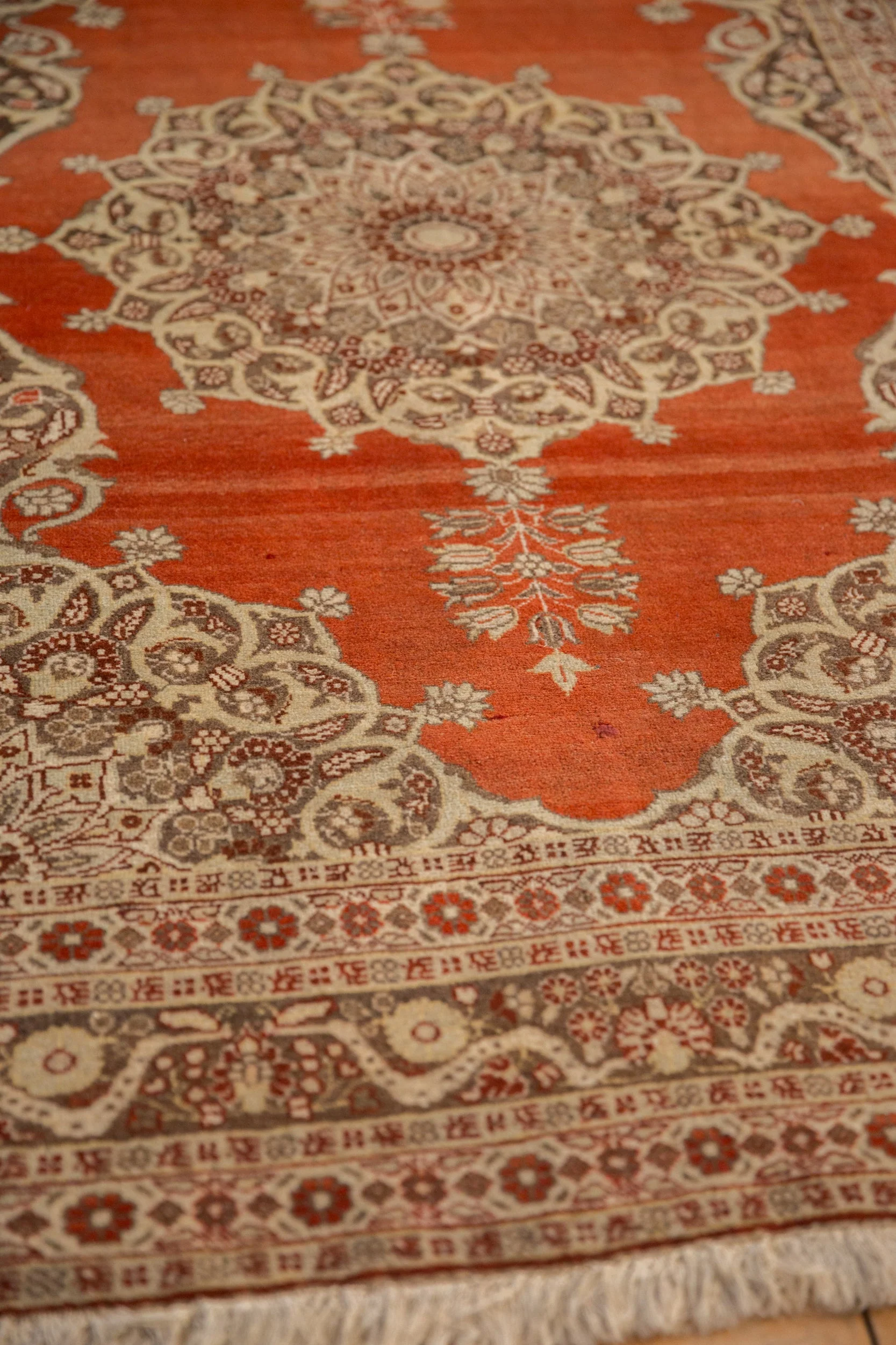 4x5.5 Antique Haji Jalili Tabriz Rug - Image 9