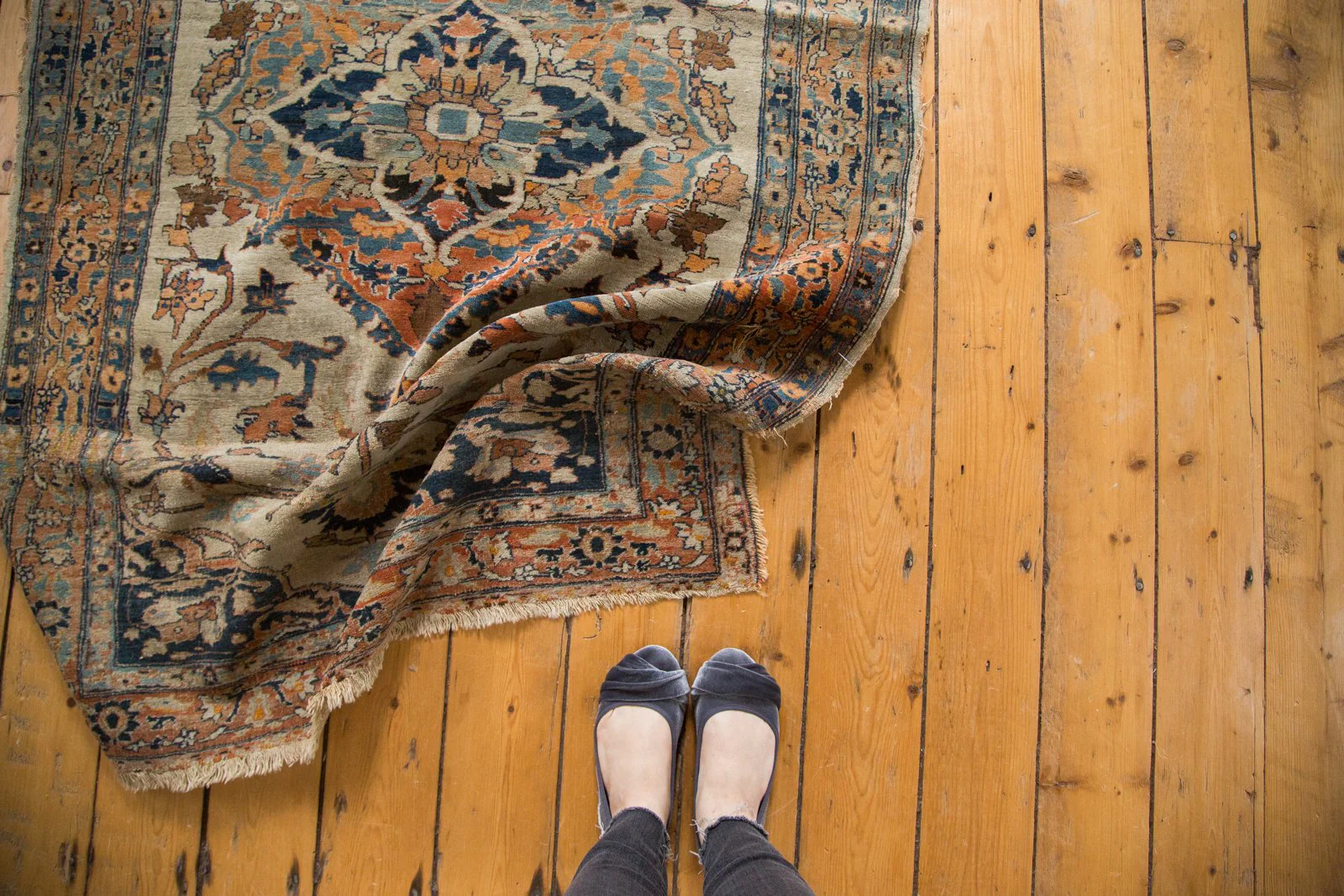 4x5.5 Antique Haji Jalili Tabriz Rug - Image 2