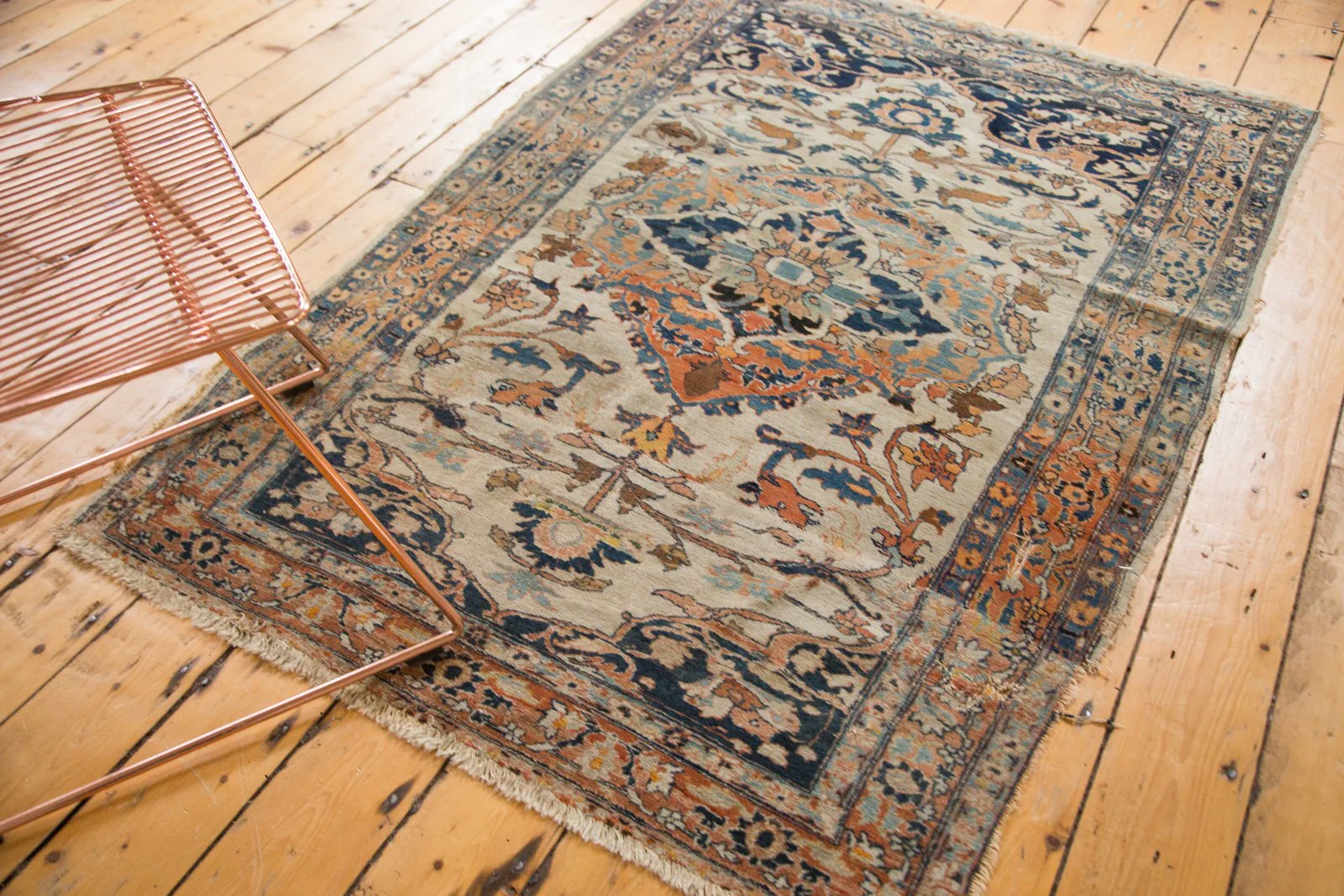 4x5.5 Antique Haji Jalili Tabriz Rug - Image 5