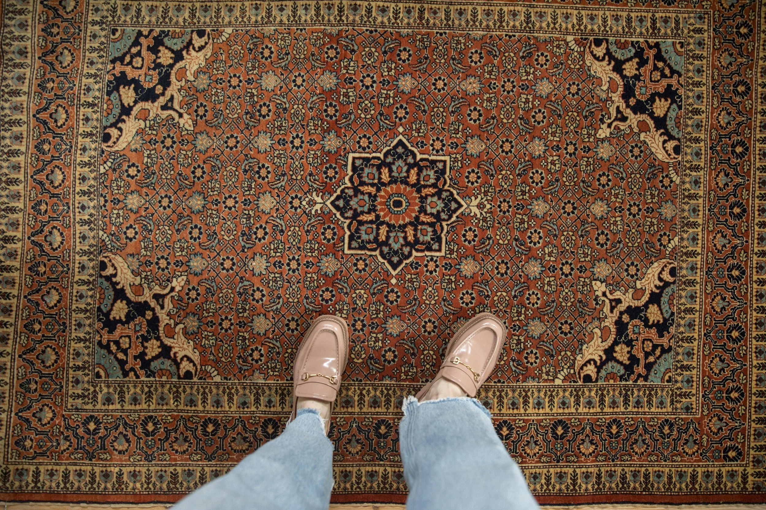 4x5.5 Antique Haji Jalili Tabriz Rug - Image 2