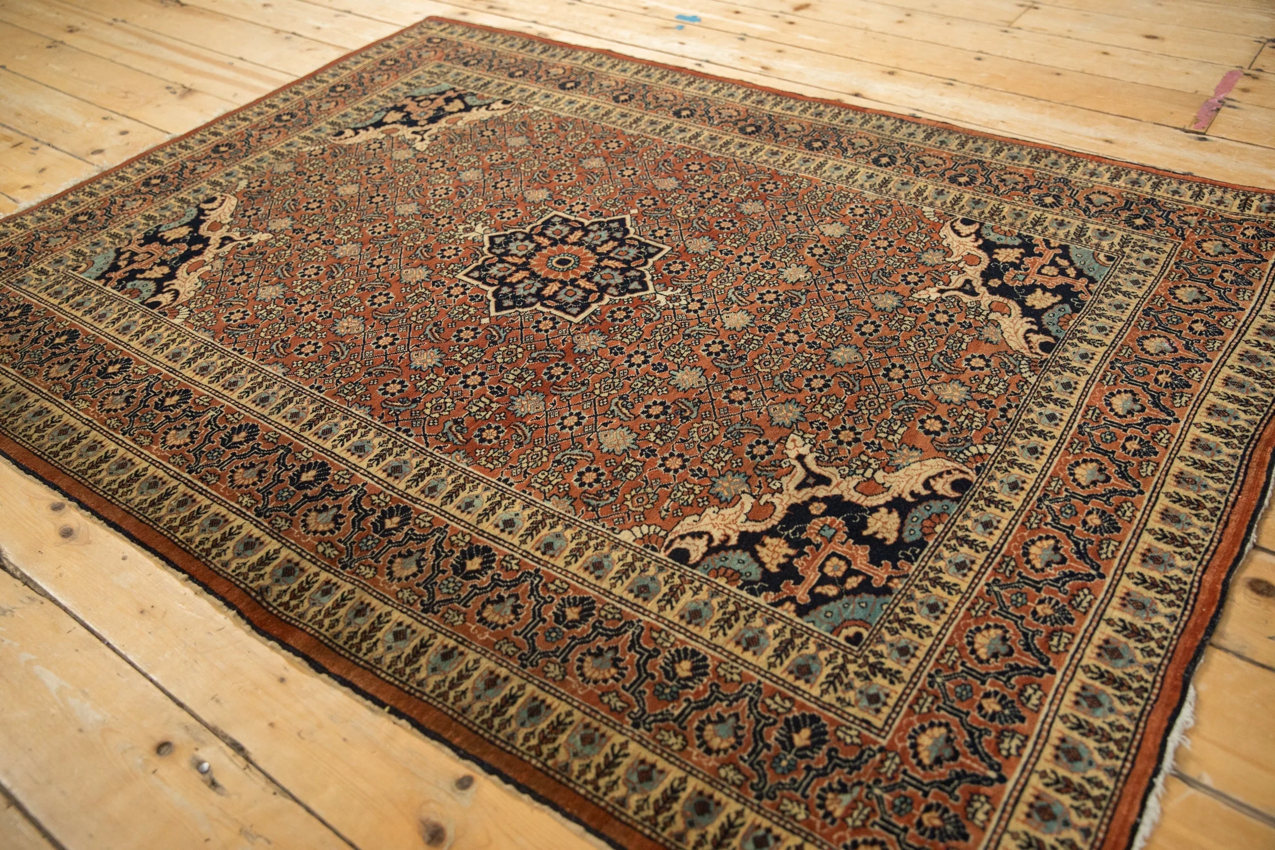 4x5.5 Antique Haji Jalili Tabriz Rug - Image 8