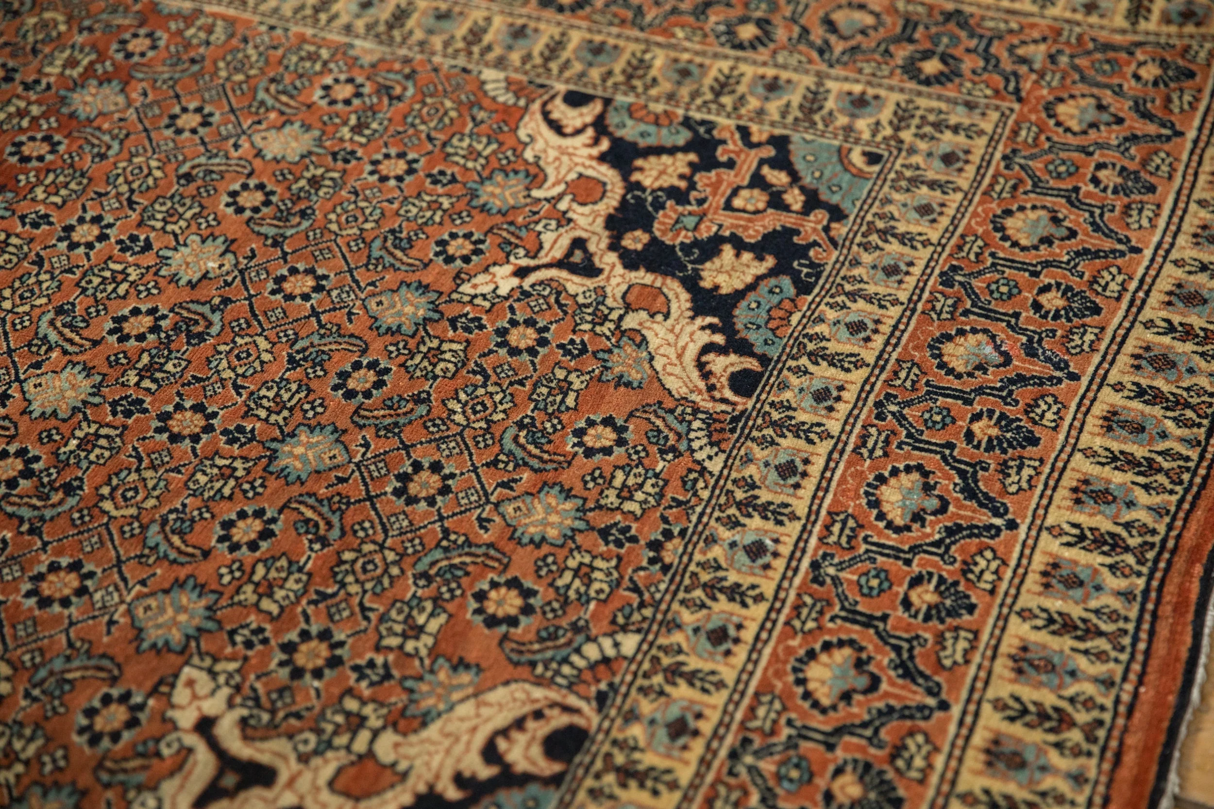 4x5.5 Antique Haji Jalili Tabriz Rug - Image 9
