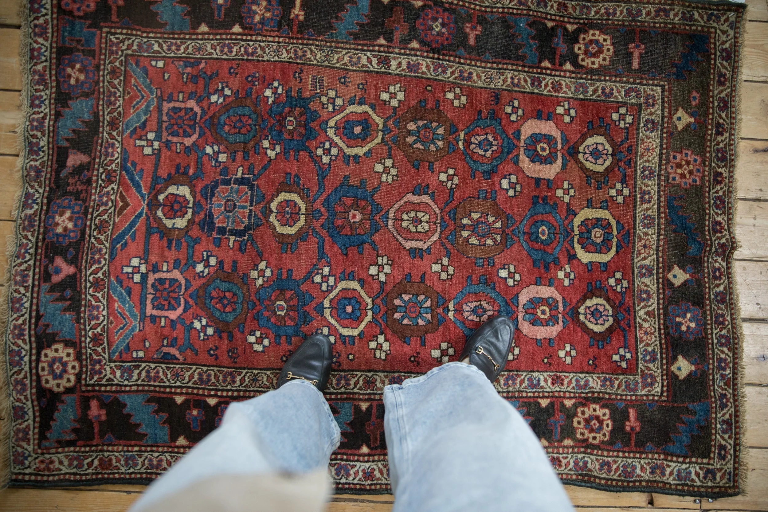 4x5.5 Antique Kurdish Bijar Rug - Image 2