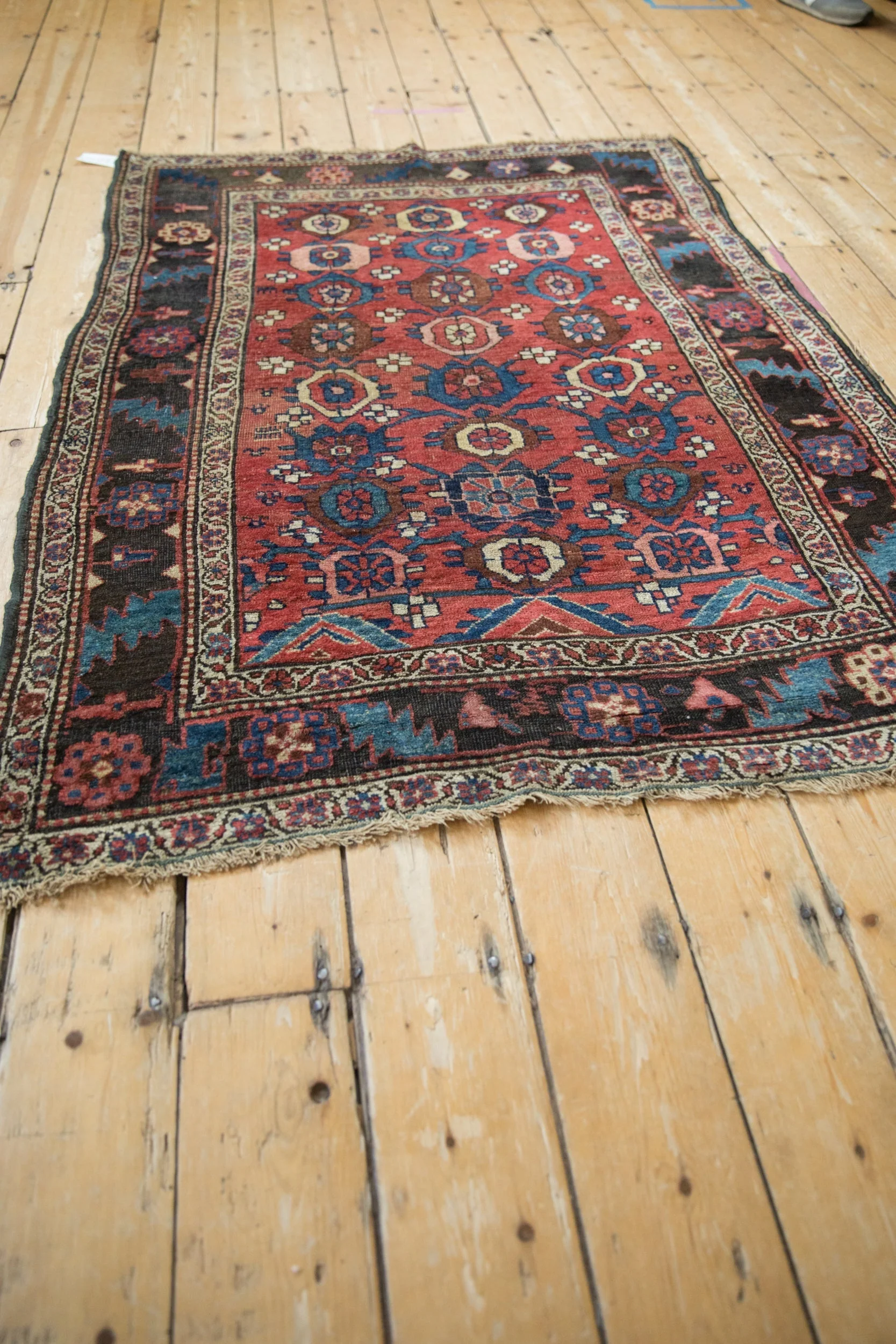 4x5.5 Antique Kurdish Bijar Rug - Image 7