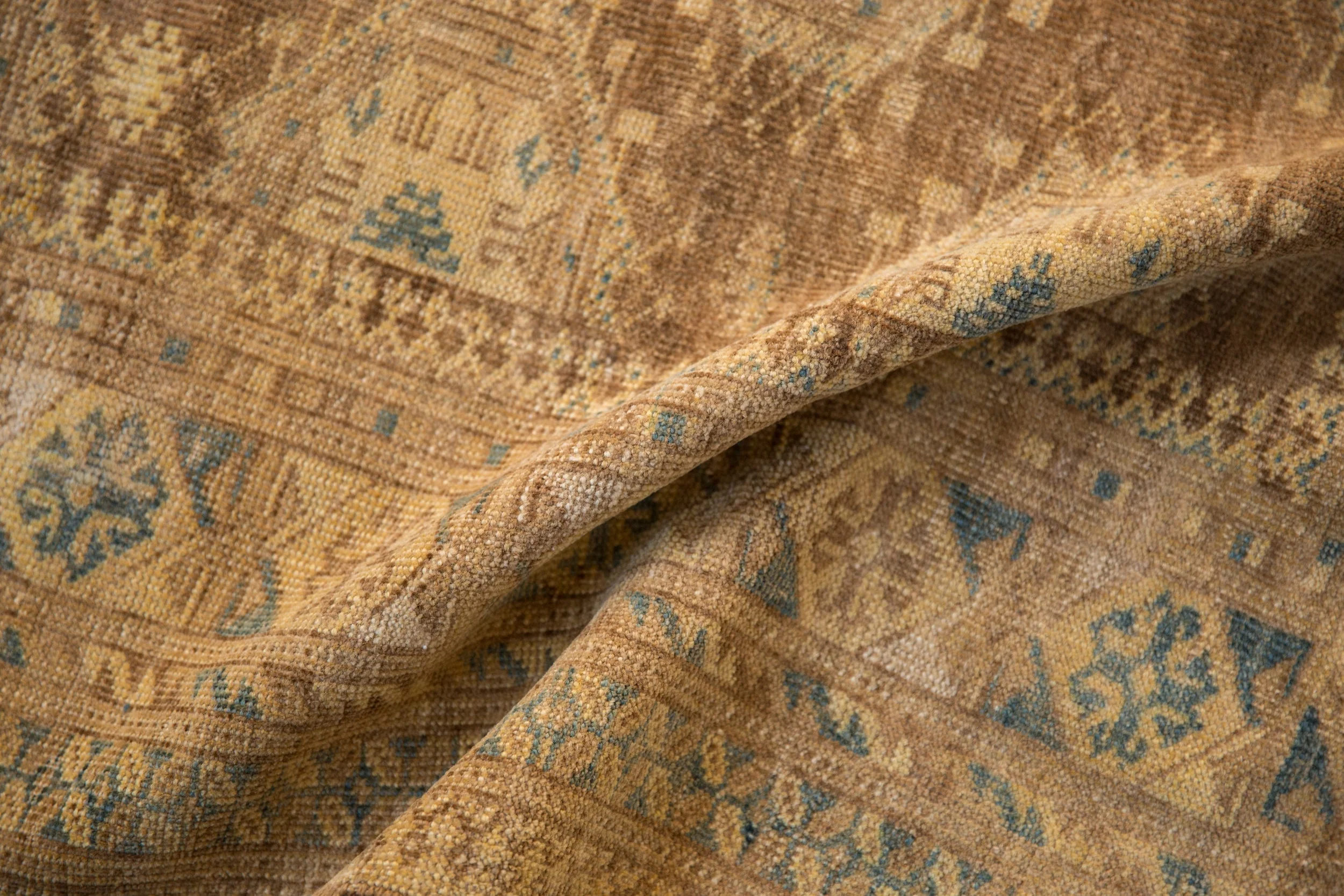 4x5.5 Vintage Afghan Rug - Image 11