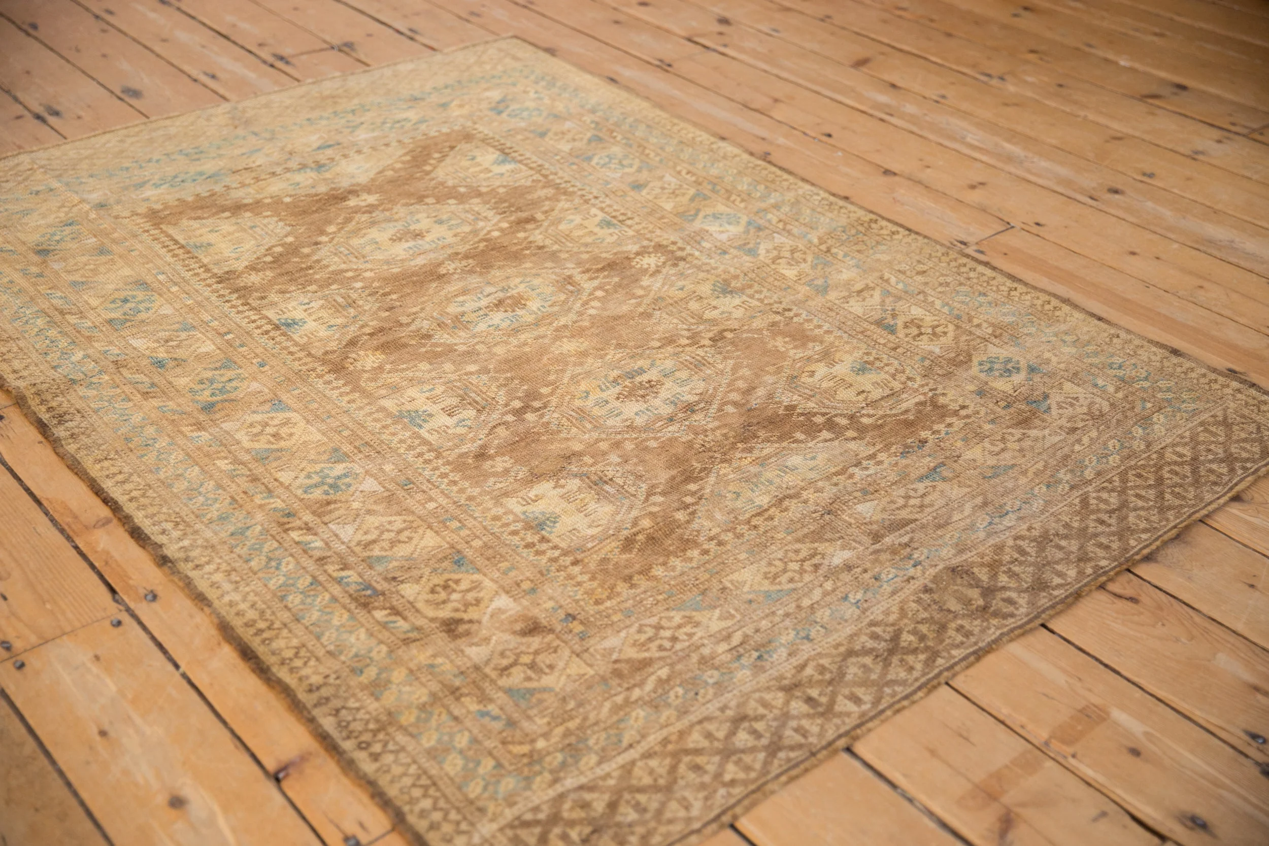 4x5.5 Vintage Afghan Rug - Image 4