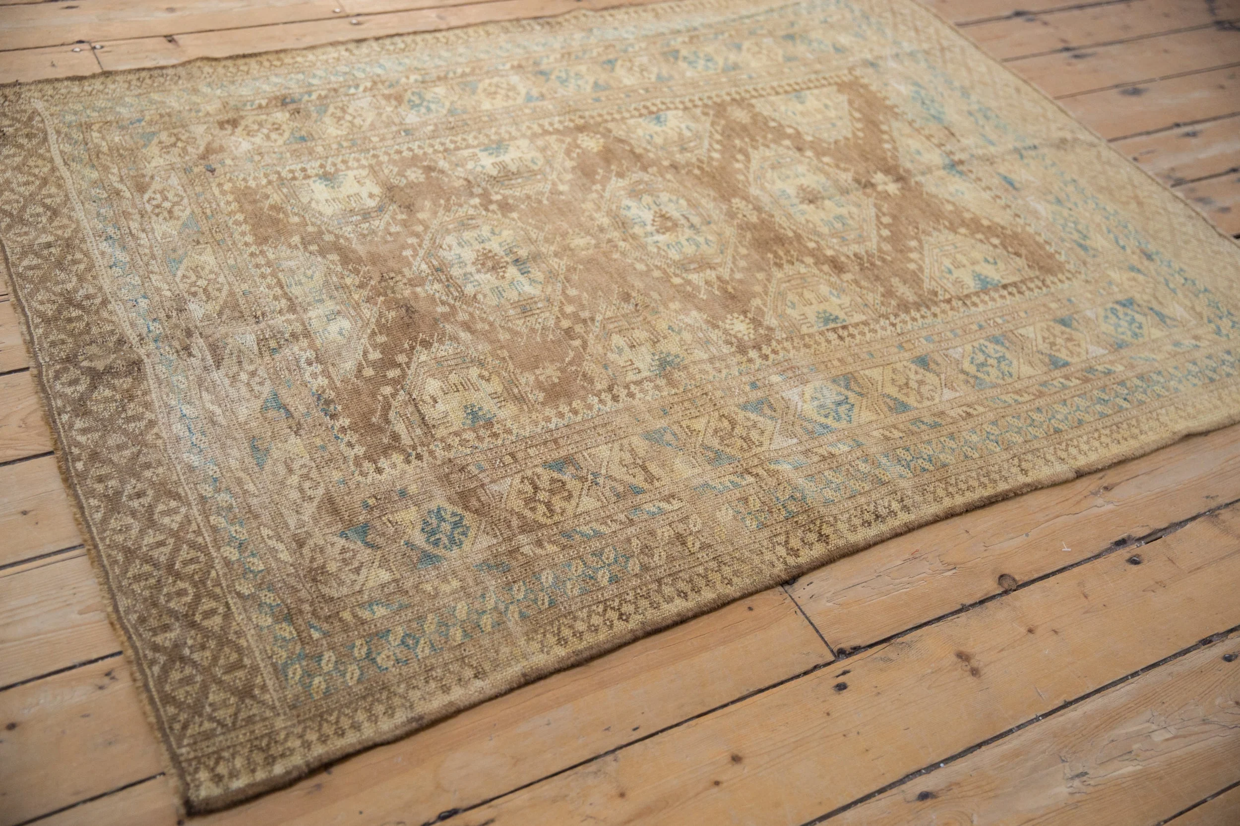 4x5.5 Vintage Afghan Rug - Image 6