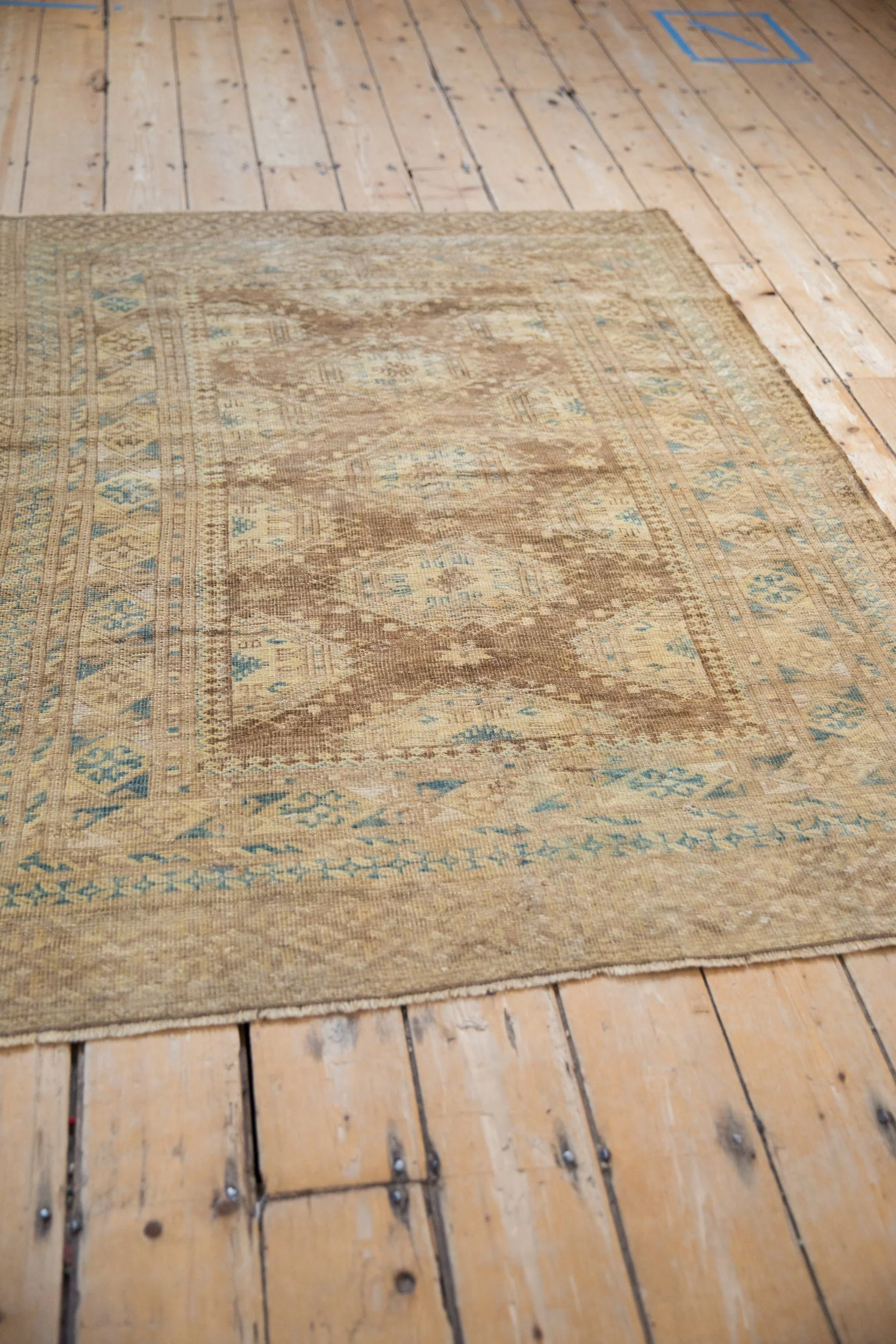 4x5.5 Vintage Afghan Rug - Image 7