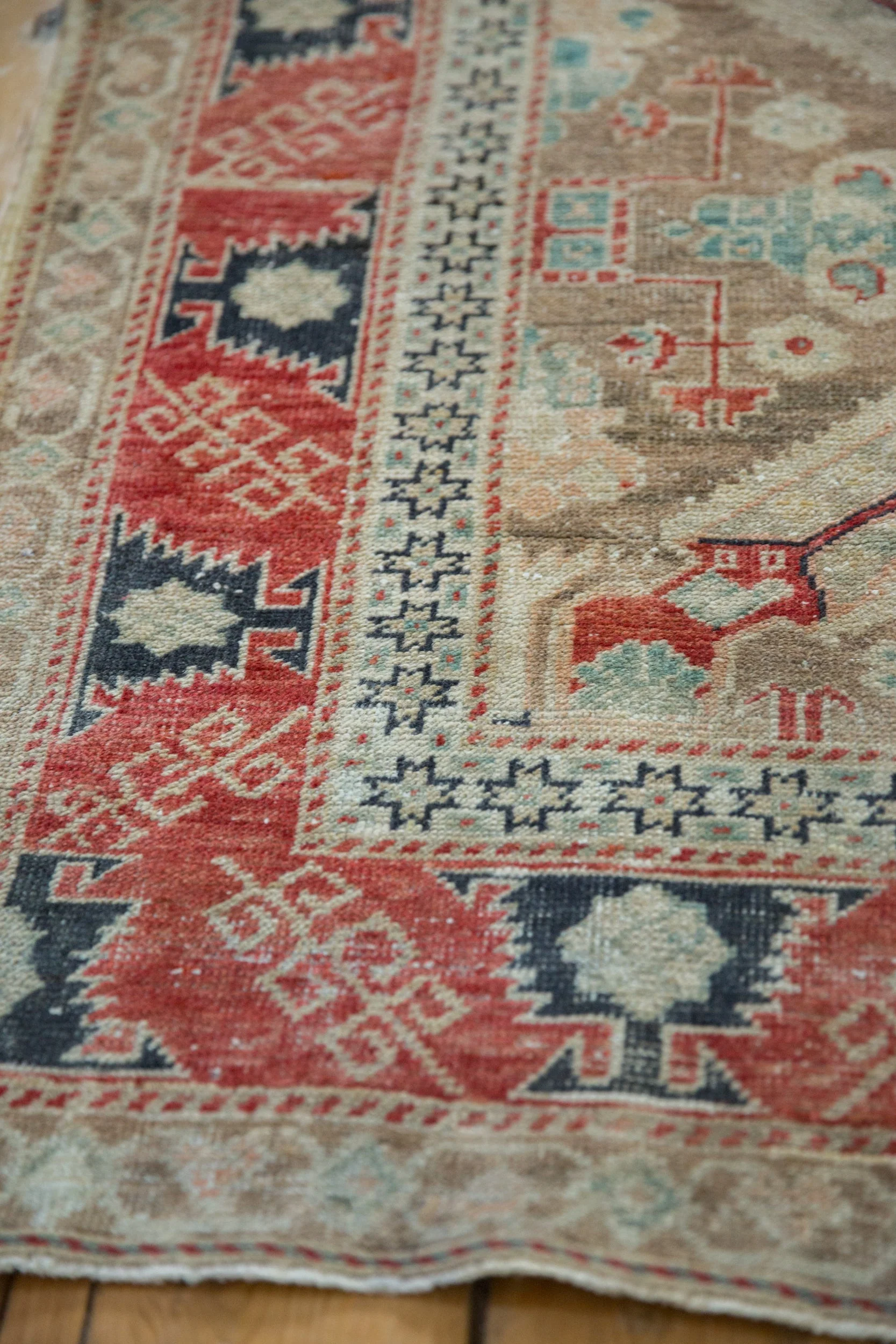 4x5.5 Vintage Distressed Anatolian Rug - Image 7