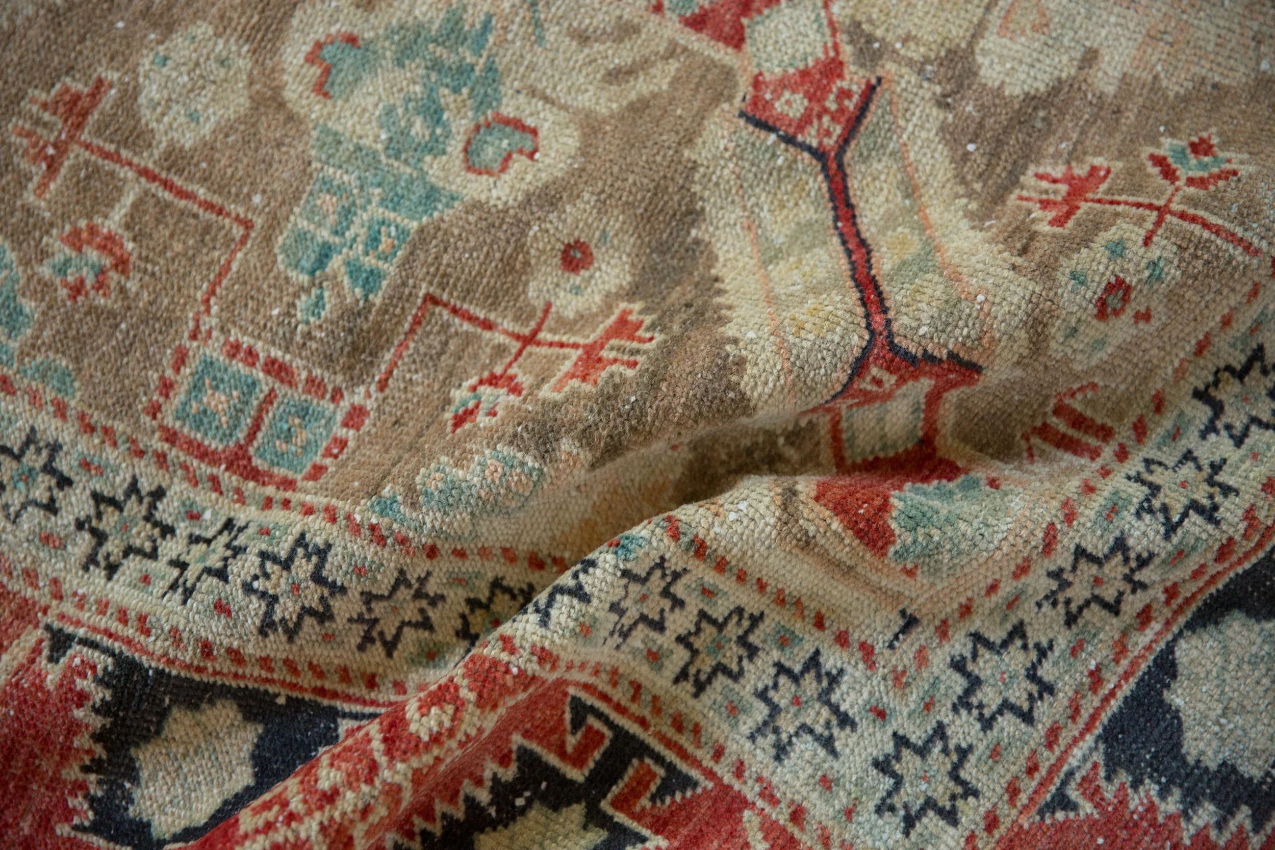 4x5.5 Vintage Distressed Anatolian Rug - Image 9