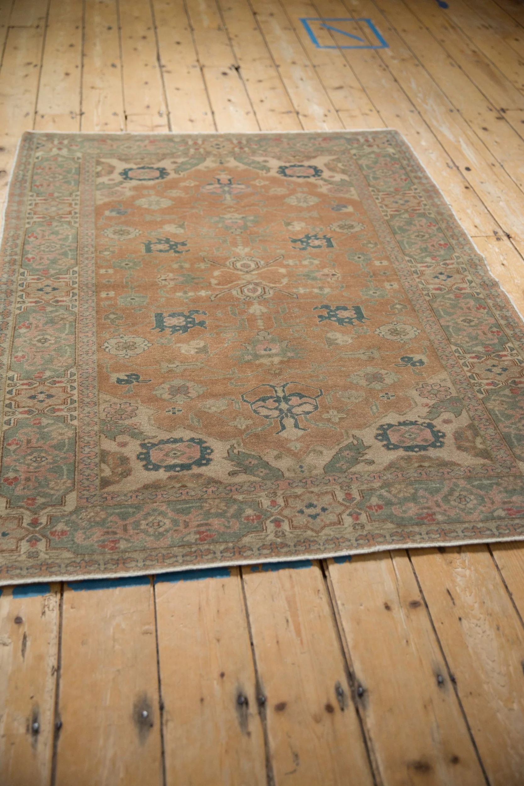 4x5.5 Vintage Distressed Kayseri Rug - Image 7