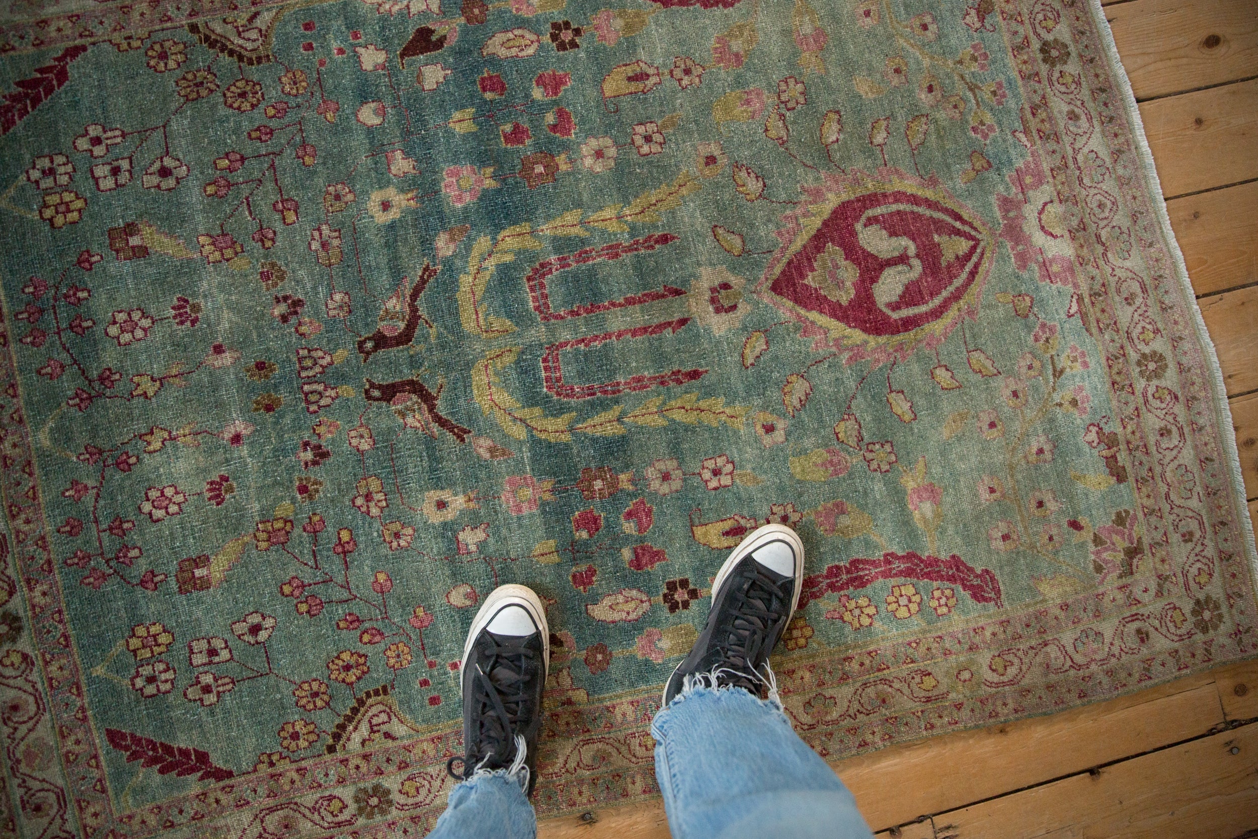 4x5.5 Vintage Distressed Meshed Rug - Image 2