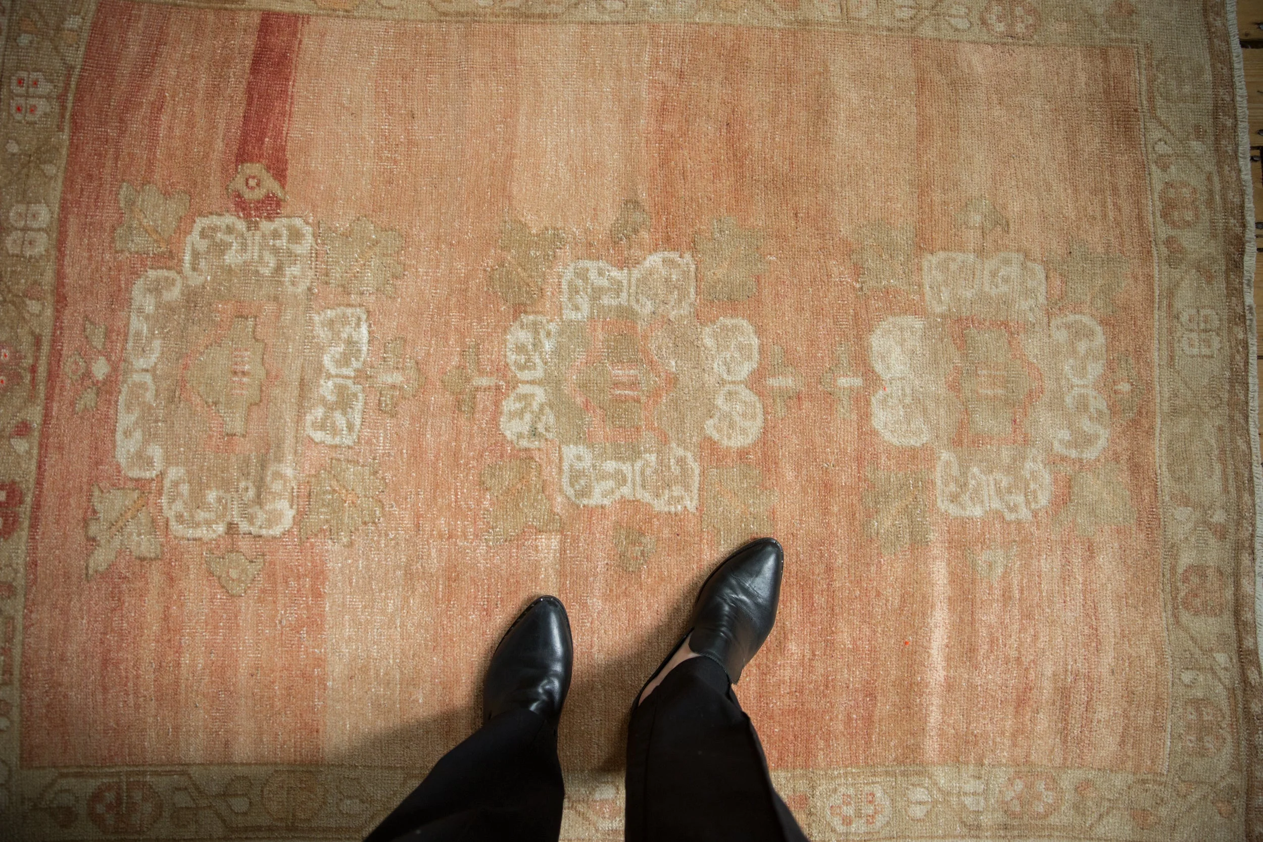 4x5.5 Vintage Distressed Oushak Rug - Image 2