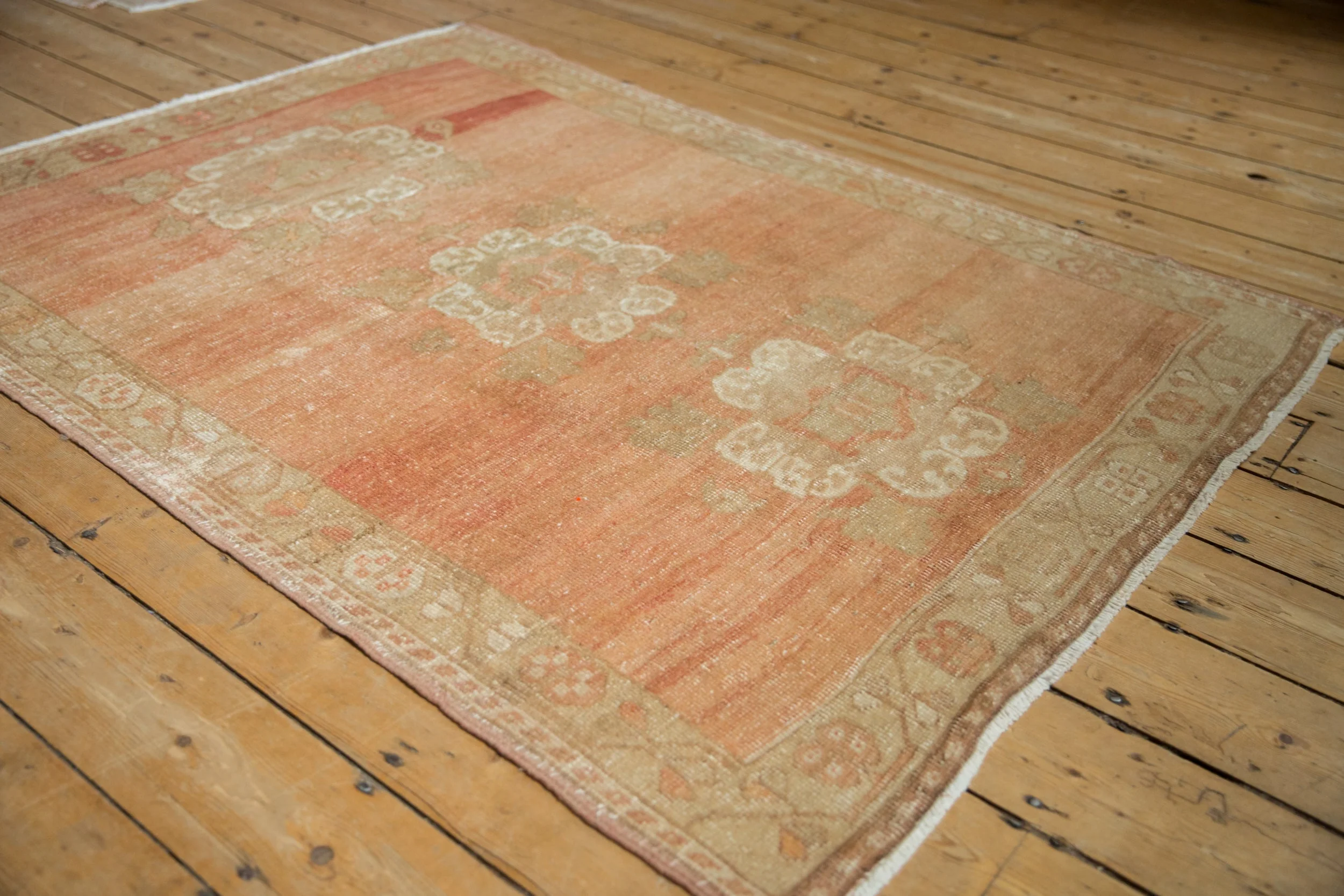 4x5.5 Vintage Distressed Oushak Rug - Image 4