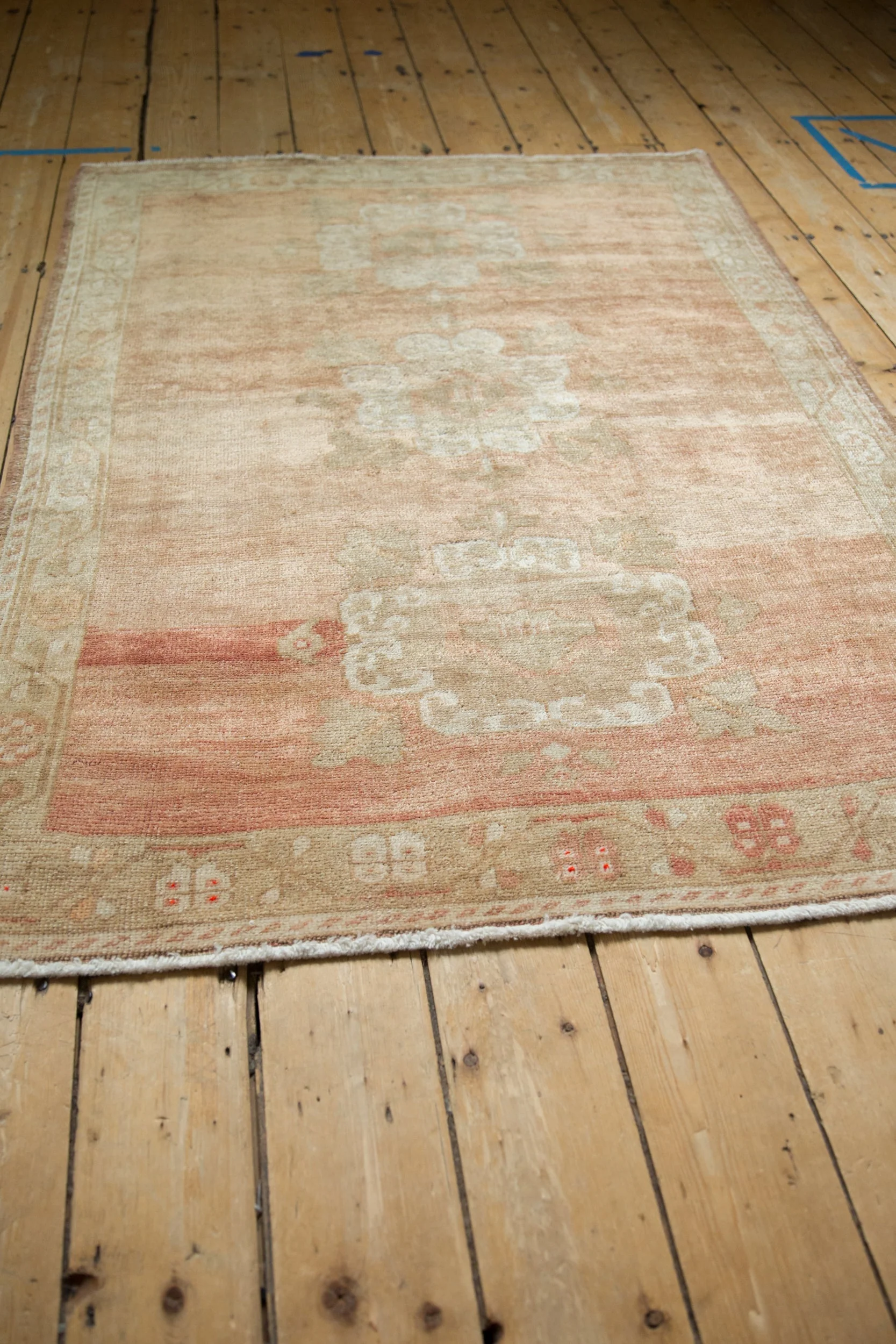 4x5.5 Vintage Distressed Oushak Rug - Image 7